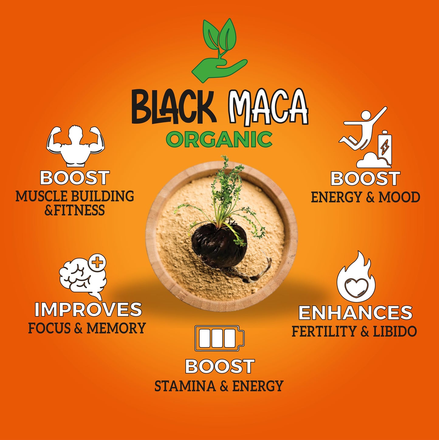 M NATURAL Maca Negra Capsule 90 Count