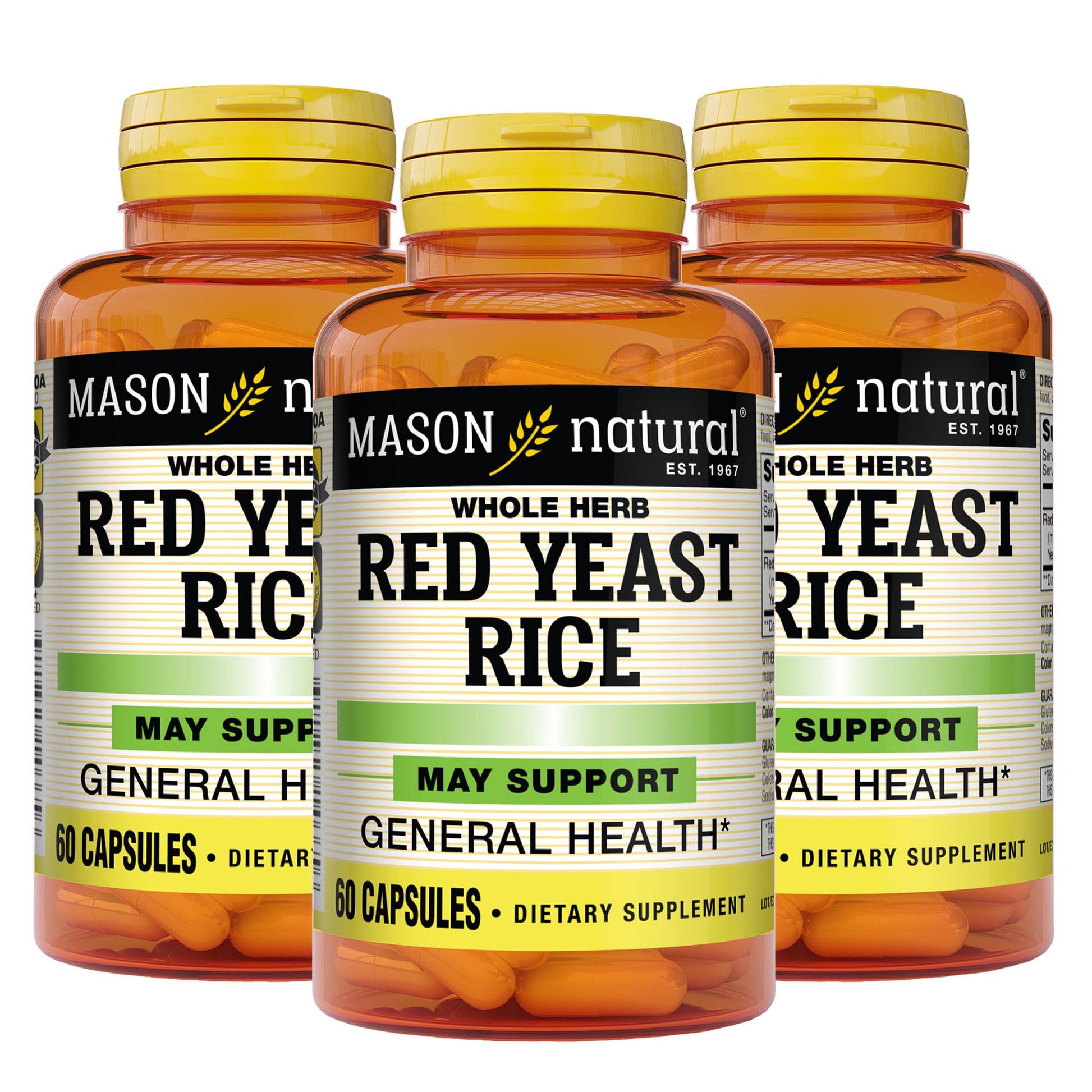Mason Natural Red Yeast Rice Capsules, 180 Count