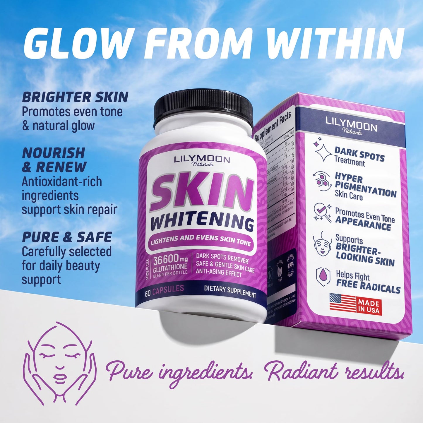 LILYMOON Glutathione Whitening Pills Capsule 60