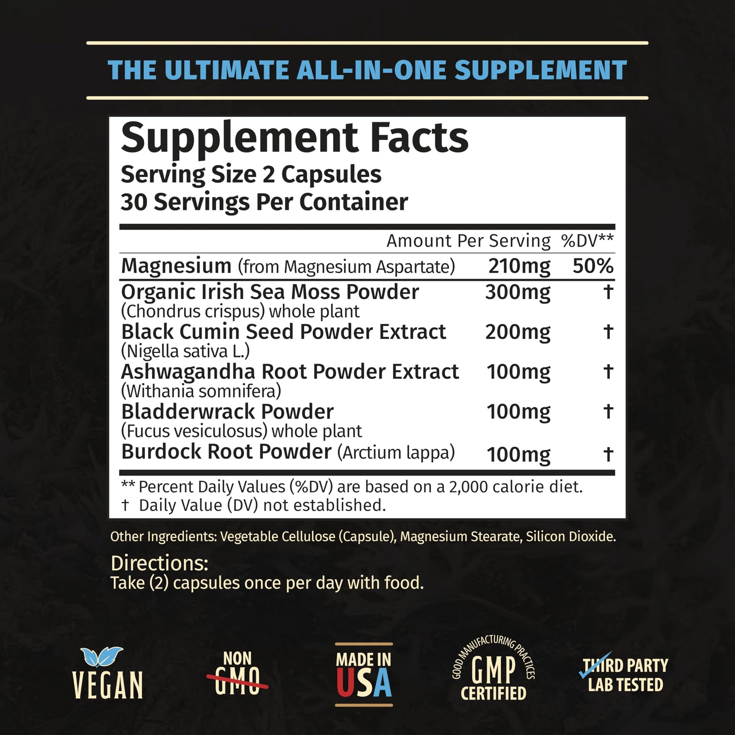Rooted Origins Sea Moss Capsules, Capsule, 60 Count