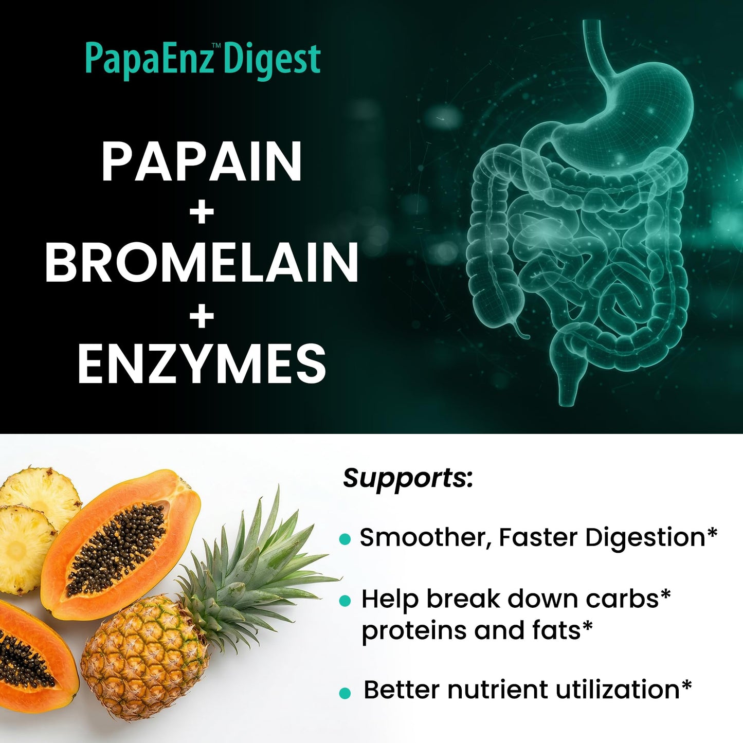 Organic Veda PapaEnz Digest Capsules, 60 Capsules
