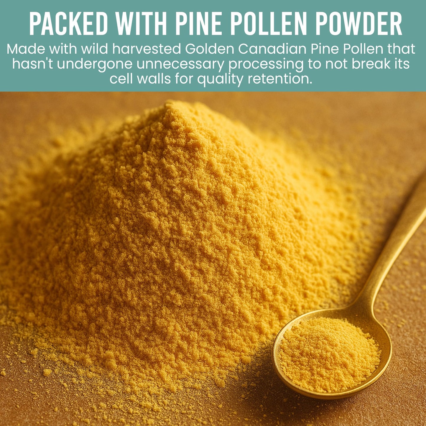 Holistic Bin Organic Pine Pollen Powder 0.71 Ounce