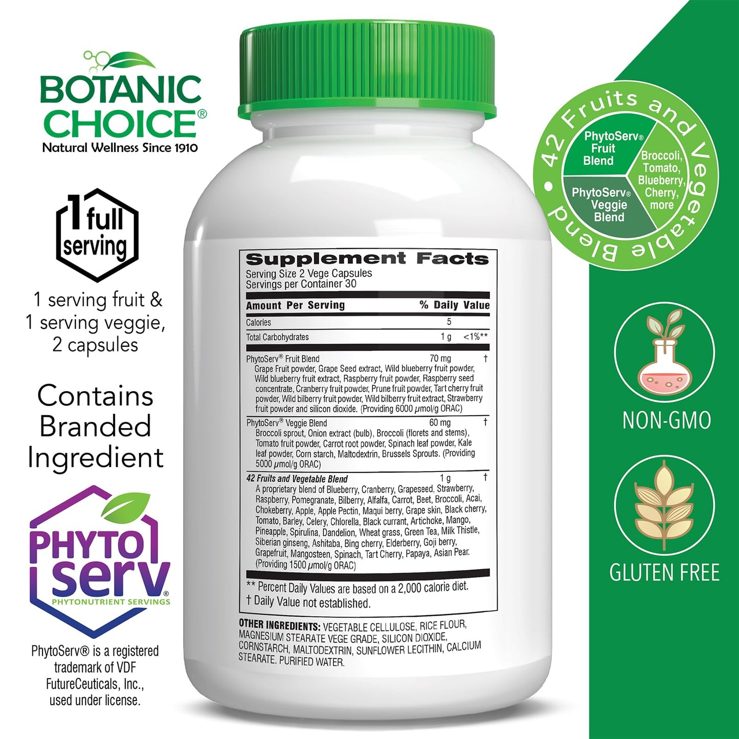 Botanic Choice Mega Fruits & Veggies Blend Capsules, 2 Pack