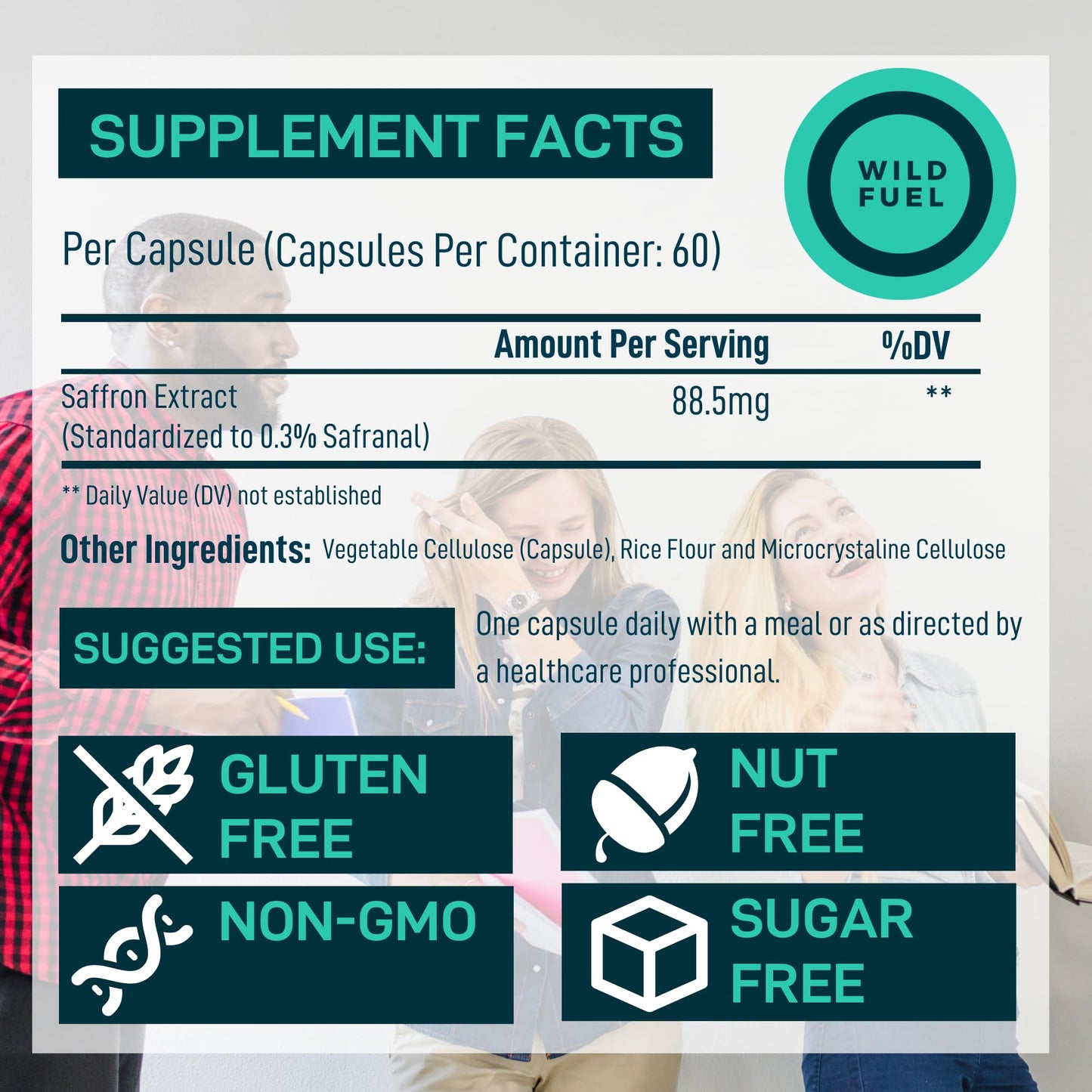 WILD FUEL Saffron Extract 60 Capsules
