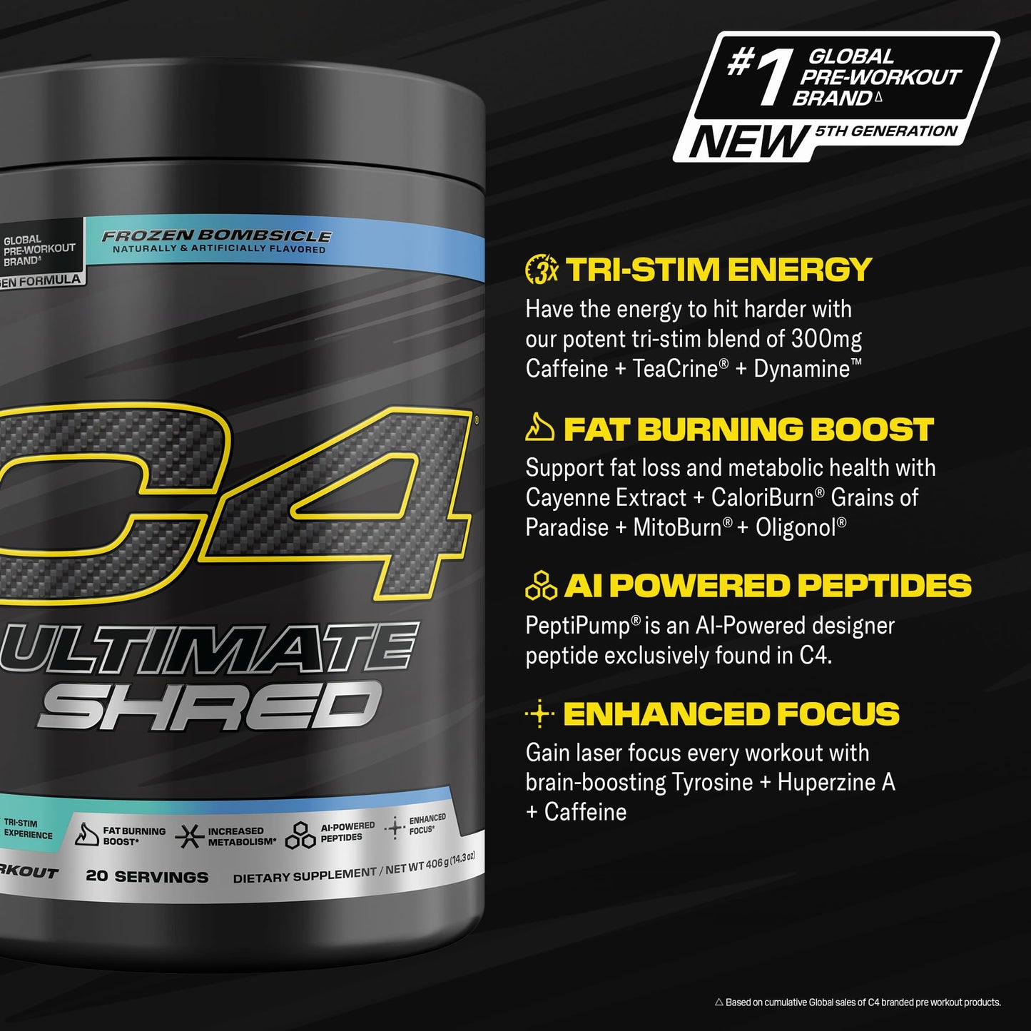 C4 Ultimate Shred Pre Workout Powder 20 Servings