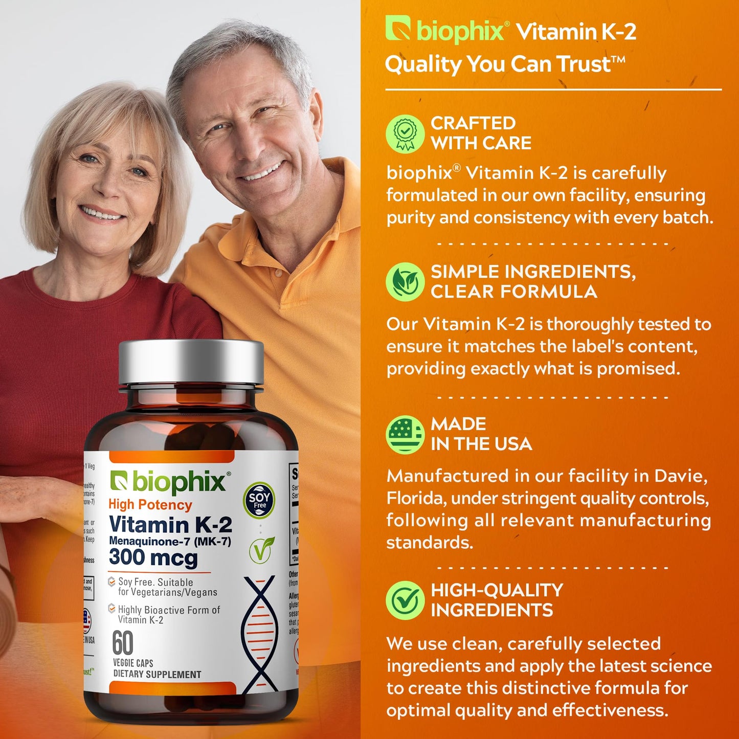 biophix Vitamin K2 MK-7 300mcg, 60 Capsules