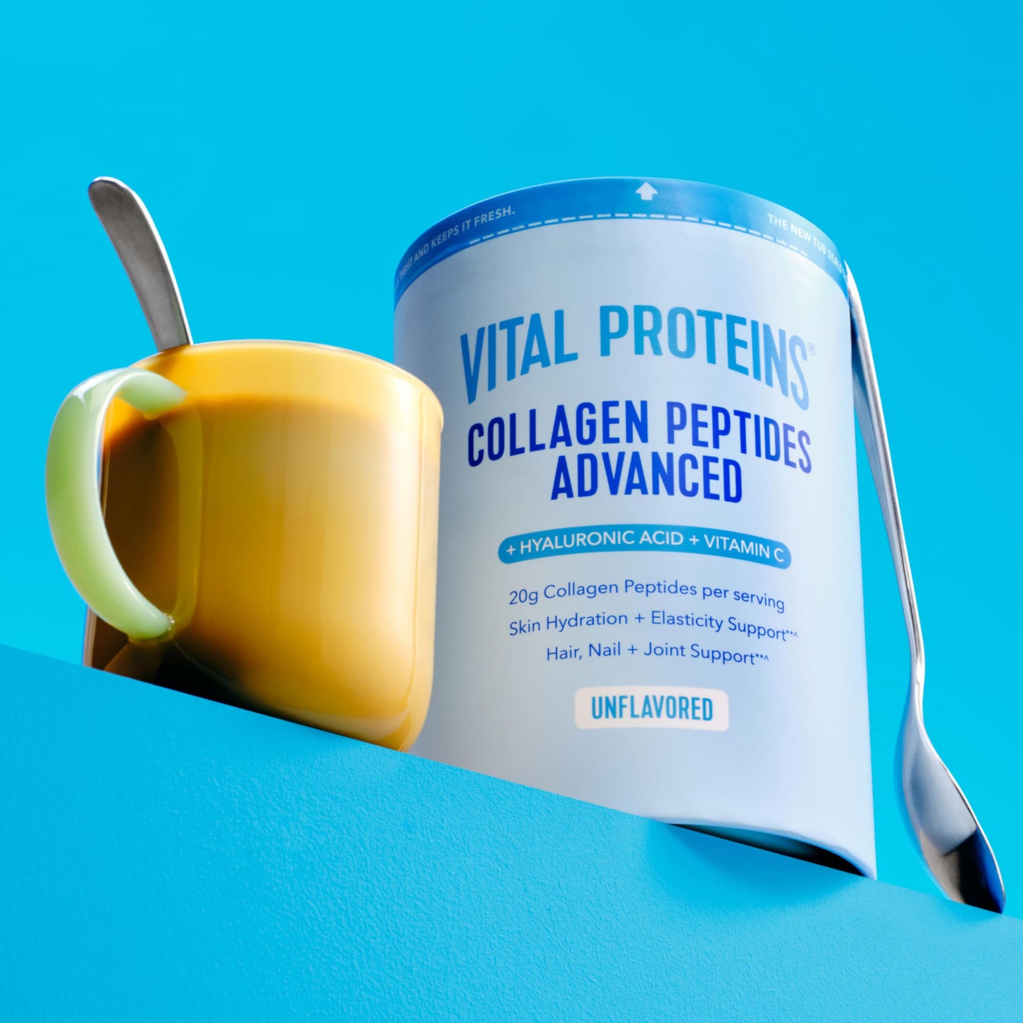 Vital Proteins Collagen Peptides Powder Advanced with Hyaluronic Acid & Vitamin C, 20 oz