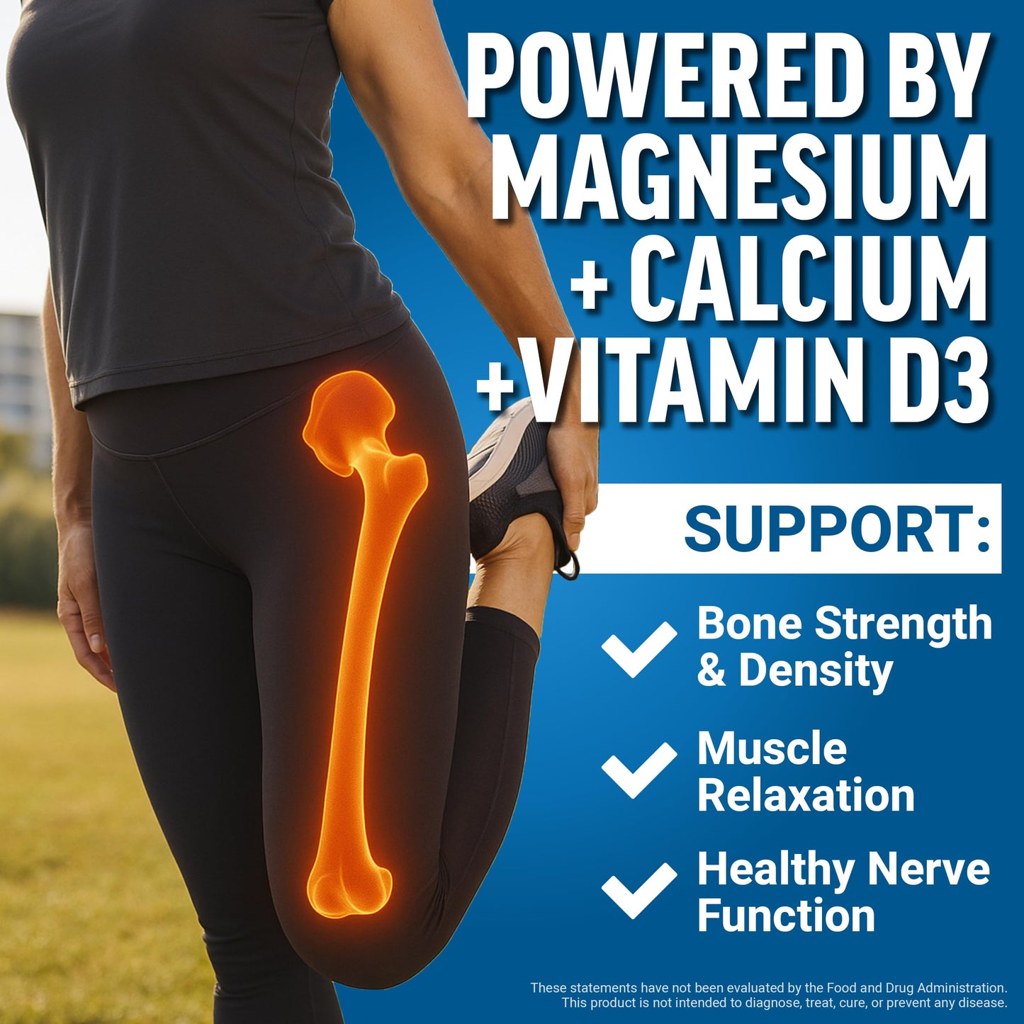 Force Factor Ultimate Magnesium Glycinate, Calcium & Vitamins D3 & K2 Tablets, 120 Count
