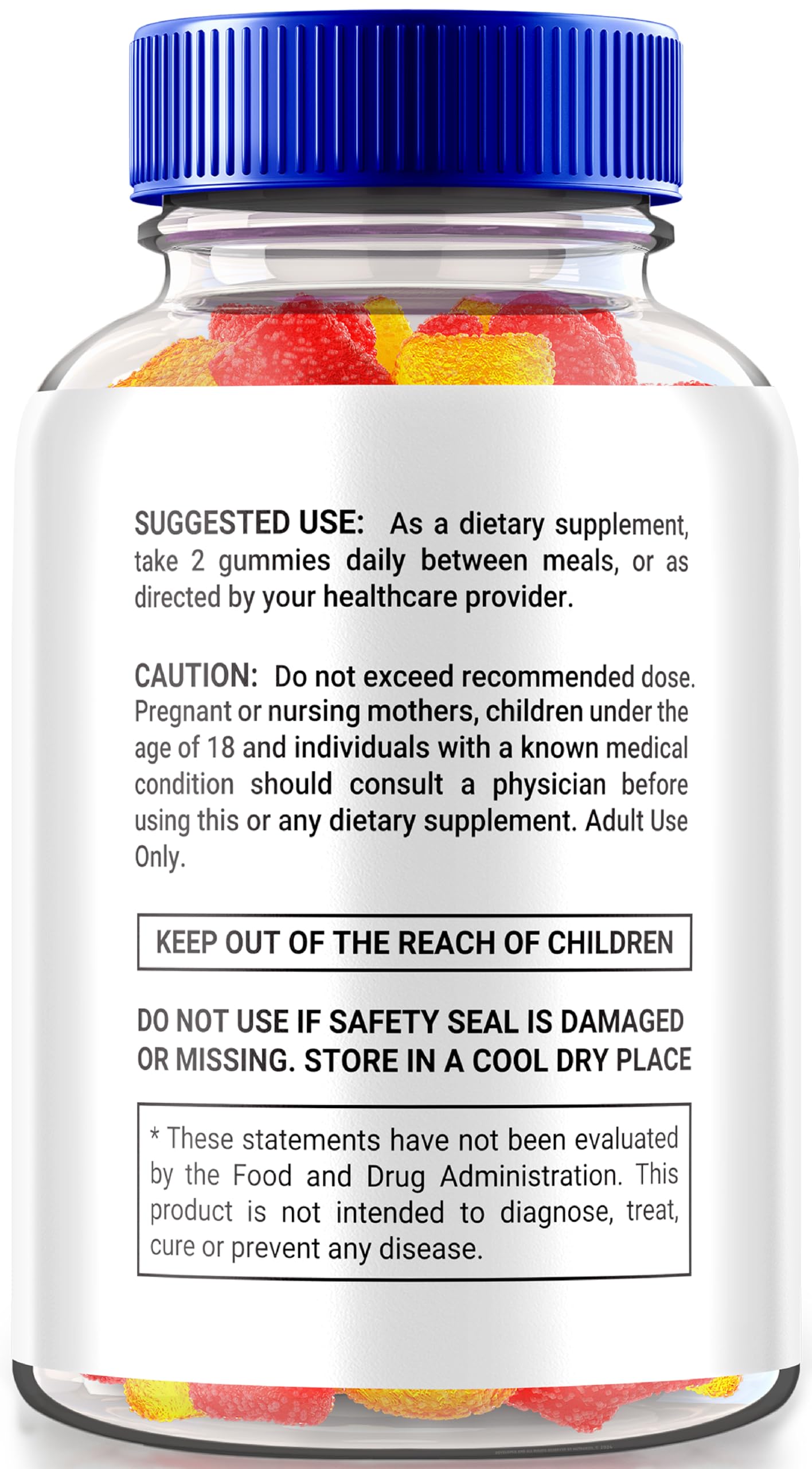 NutraRize Vitality Gummy Dots 500MG Supplement, 60 Gummies