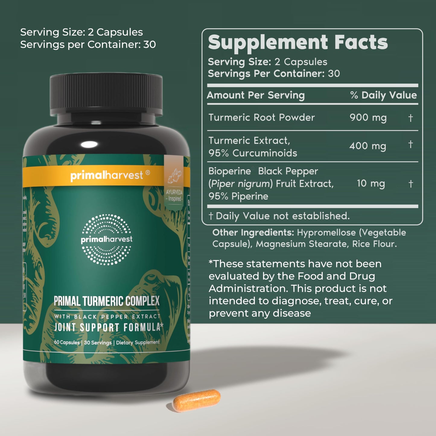 Primal Harvest Turmeric Complex Capsules 120