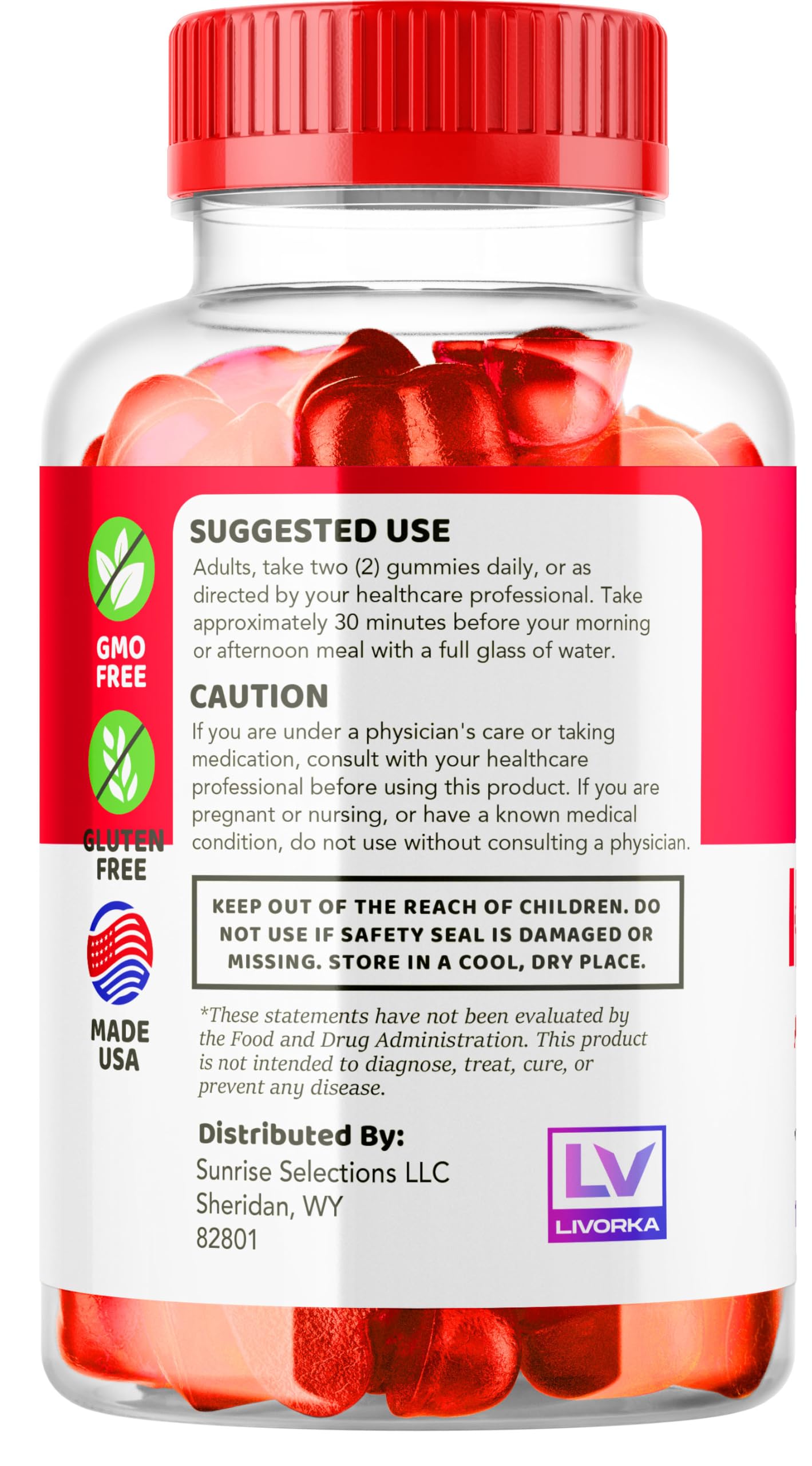 LIVORKA ActivLife Keto ACV Gummies Advanced Formula, 300 Gummies