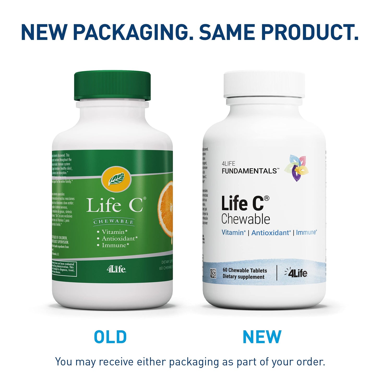 4Life Life C - 7 Active Forms of Vitamin C for Immune Support, Nutrient Absorption, and Benefits, 60 Tablets