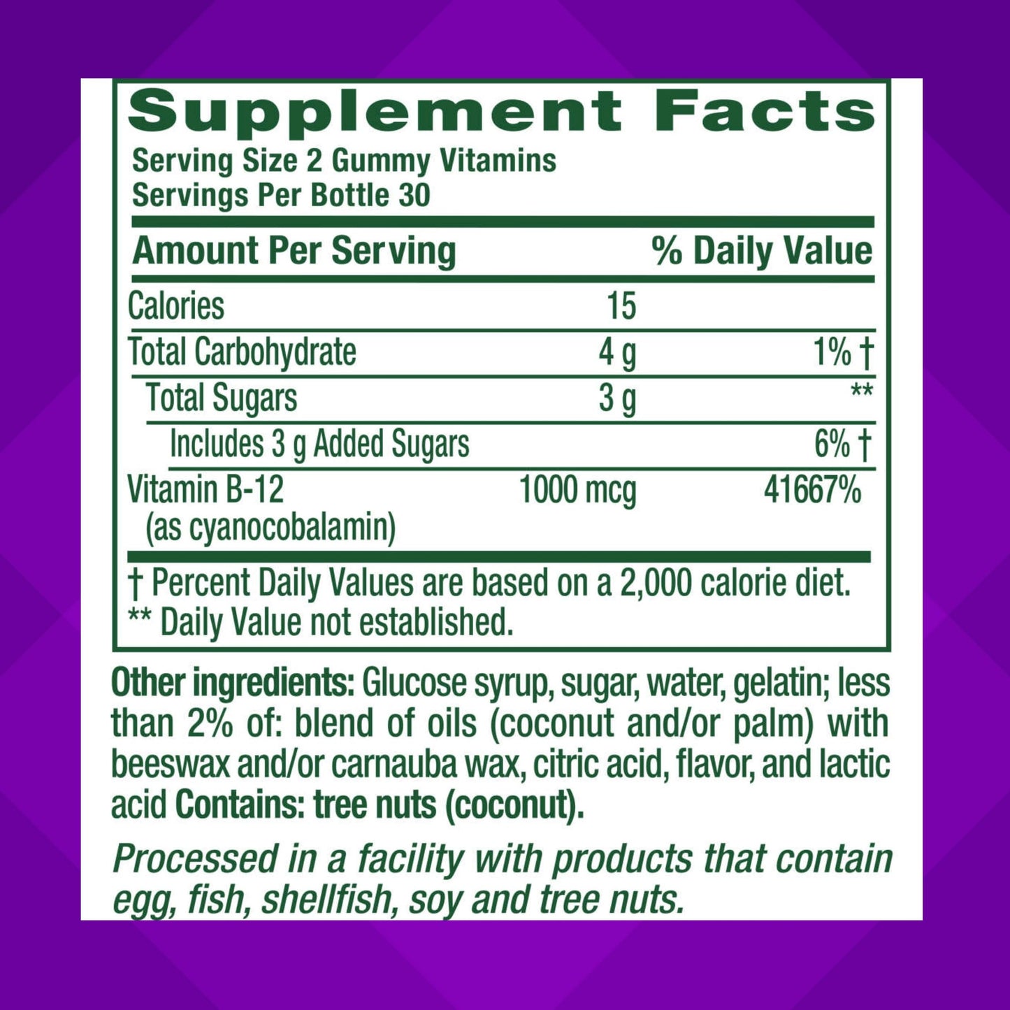 Vitafusion Vitamin B12 Gummies 1000 mcg, 60 Gummies