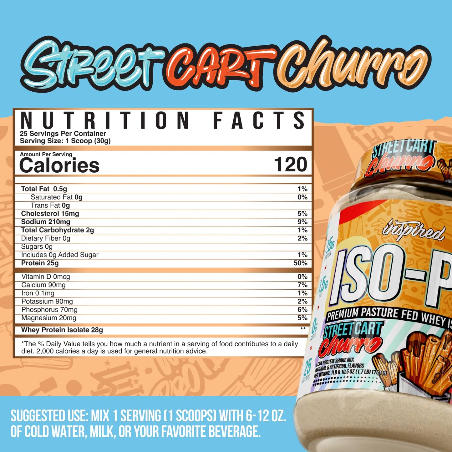 Inspired Nutraceuticals ISO-PF Grass Fed Whey Protein Isolate Powder 26.4 oz