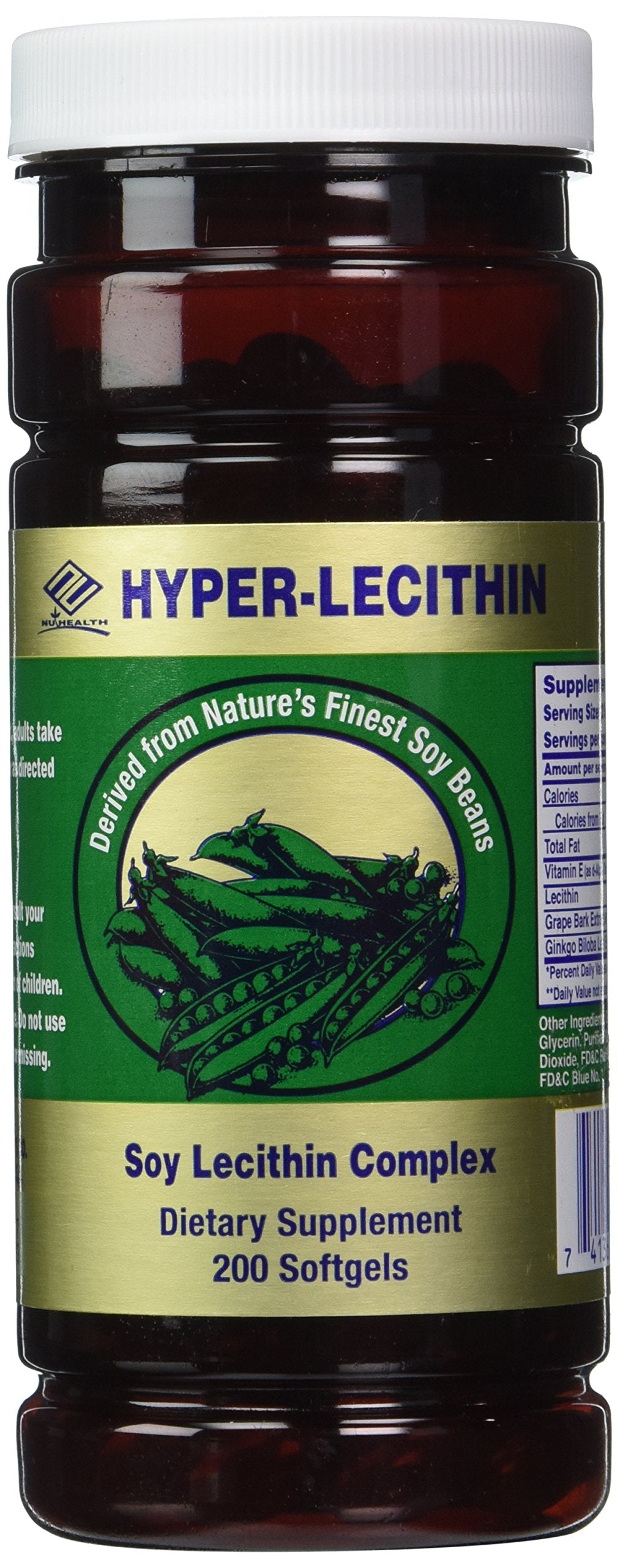 Nu-Health Hyper-lecithin Soy Lecithin Complex Softgel, 1 Count