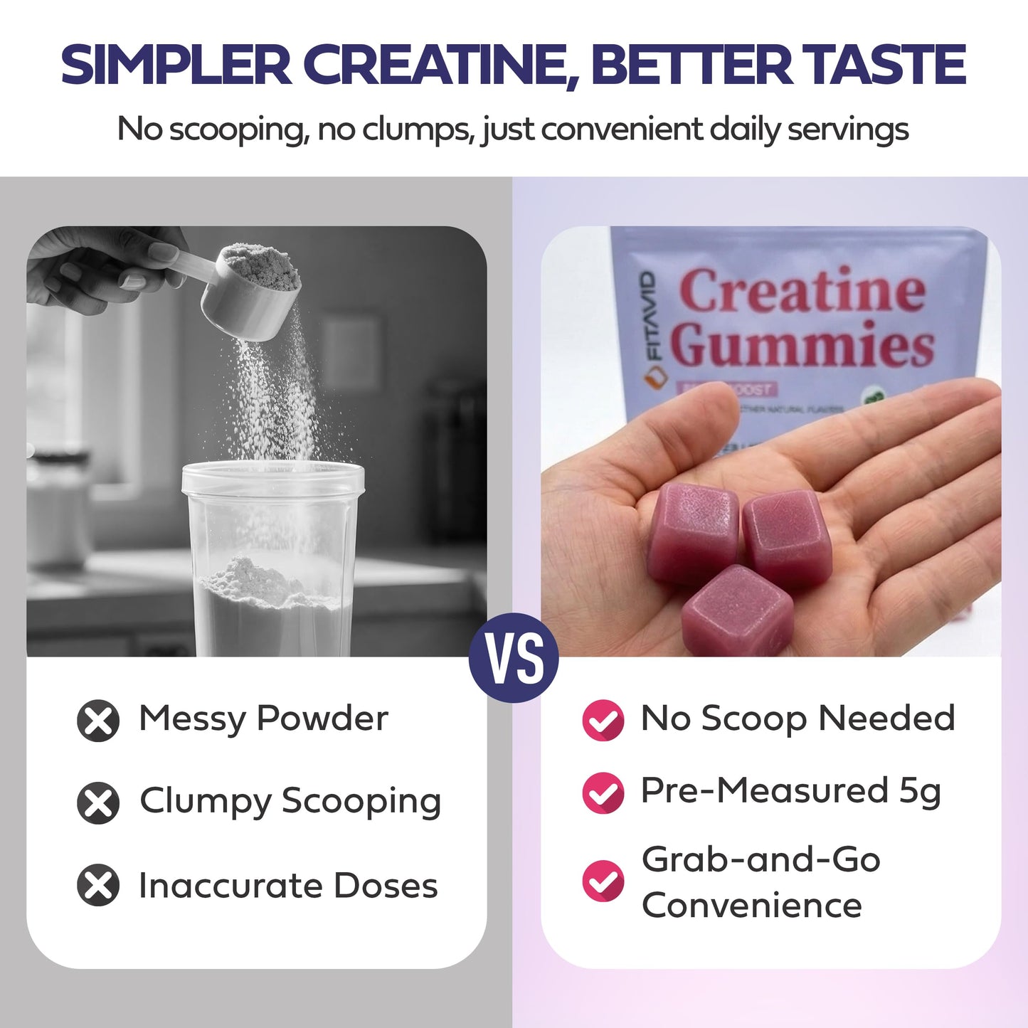 FITAVID Creatine Gummies 36 Count