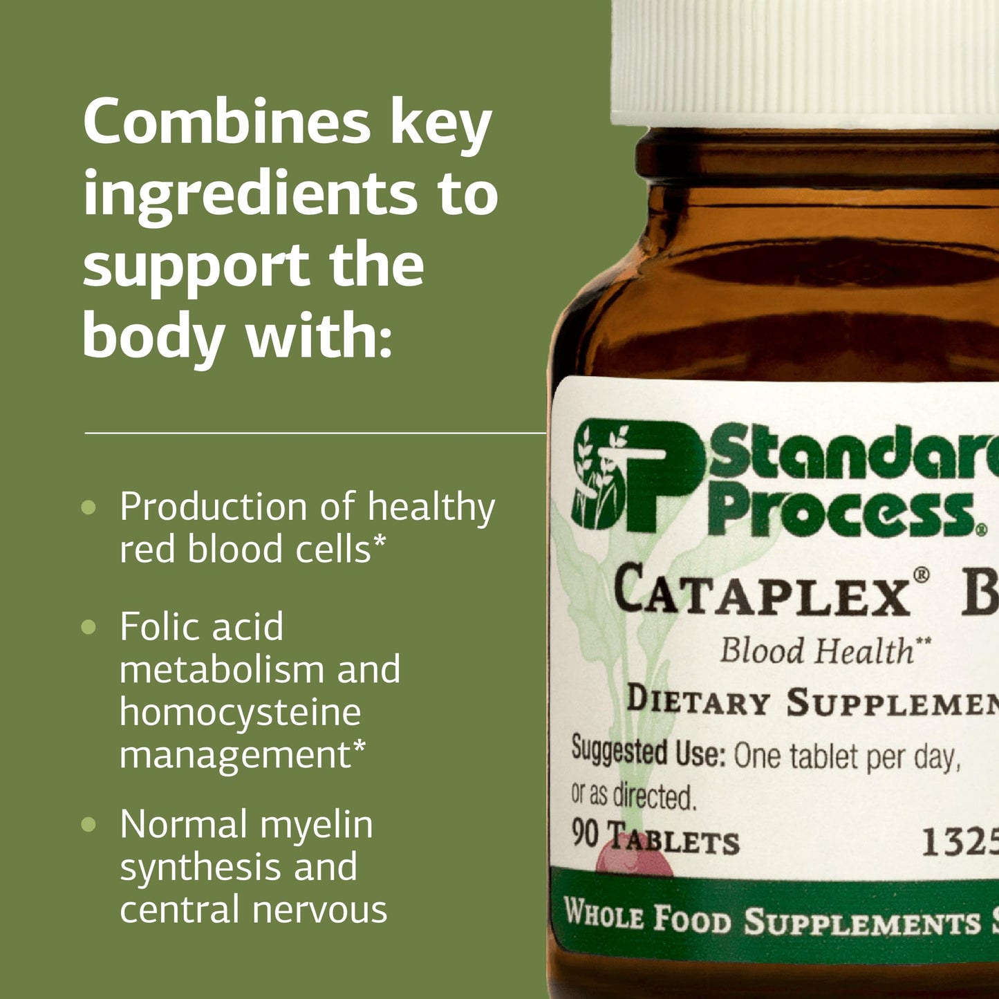 Standard Process Inc. Cataplex B12, Blood & Nervous System Support Tablet, 90 Count