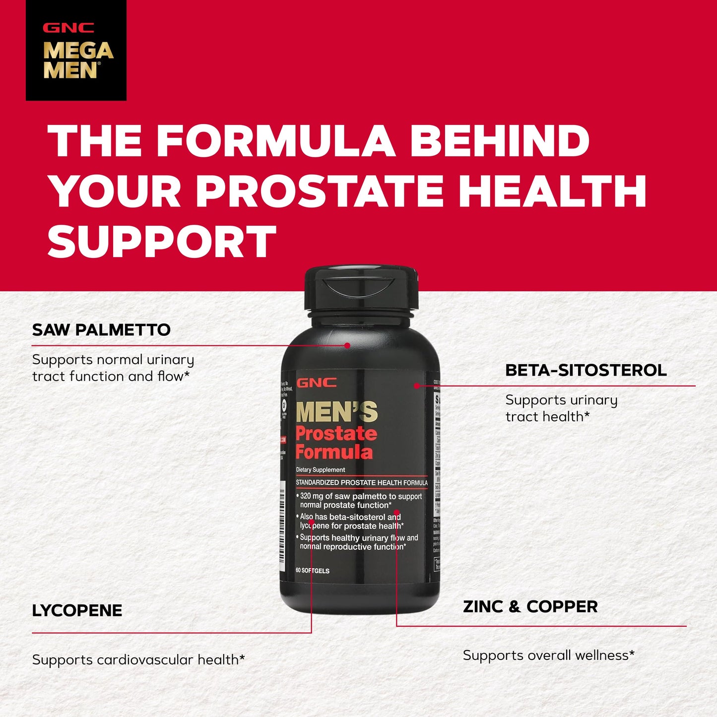 GNC Men's Prostate Formula Softgels 60