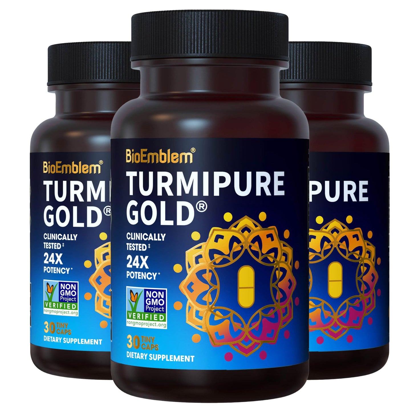 BioEmblem Turmeric Curcumin with TurmiPure Capsule, 90 Capsules