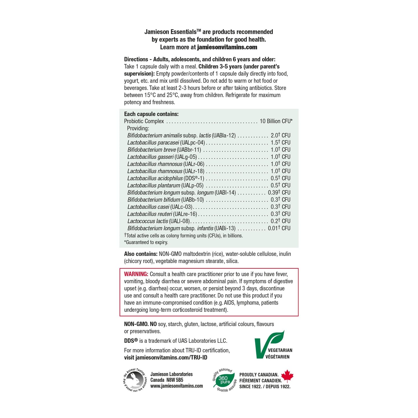 Jamieson Laboratories 10 Billion Capsule, 60 Count