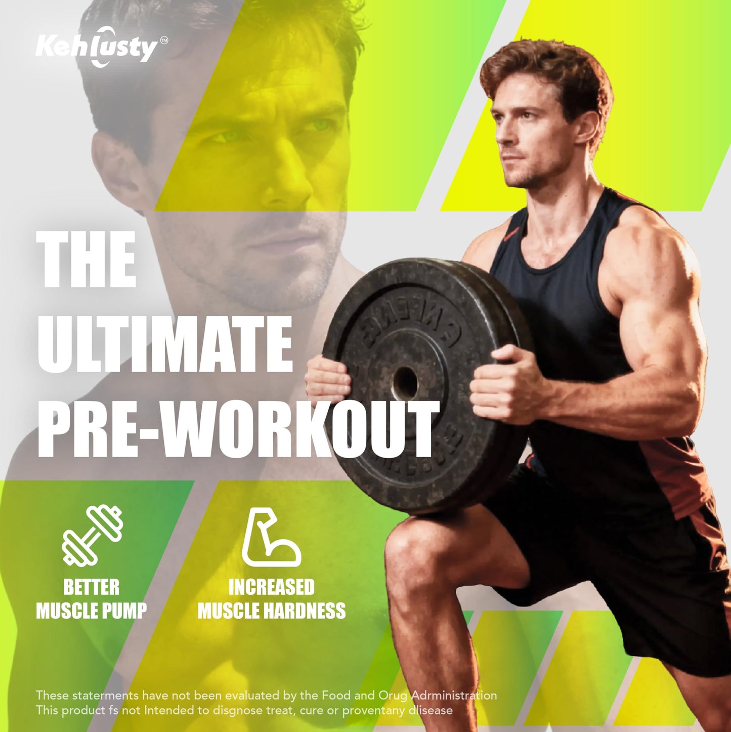 KEHLUSTY Nitric Oxide for Men with L-Citrulline, L-Arginine AAKG 500mg & Beet Root, 60 Capsules