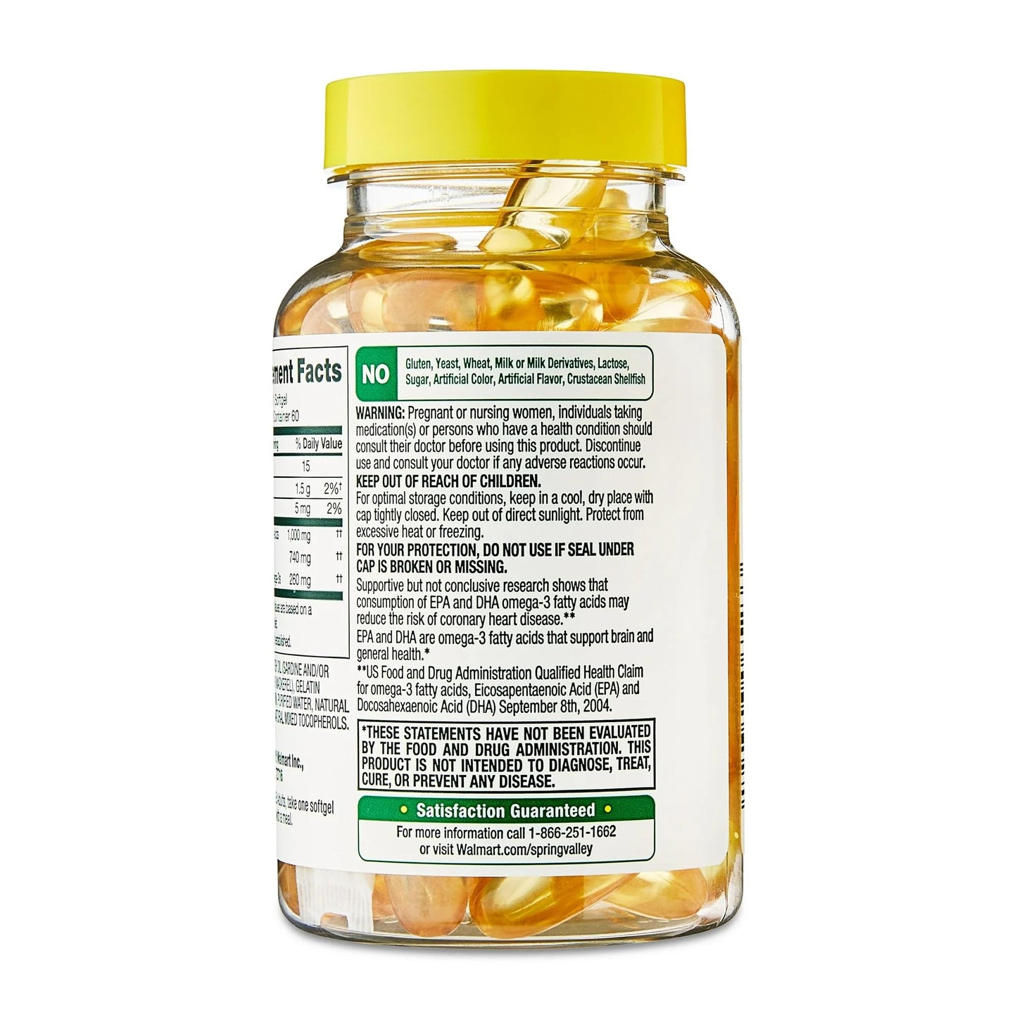 SUREFECT Proactive Support Omega-3 Fish Oil Dietary Supplement 1000 mg Softgel, 60 Count