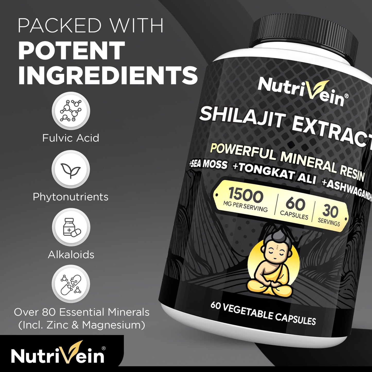 Nutrivein Shilajit Capsule, 60 Capsules