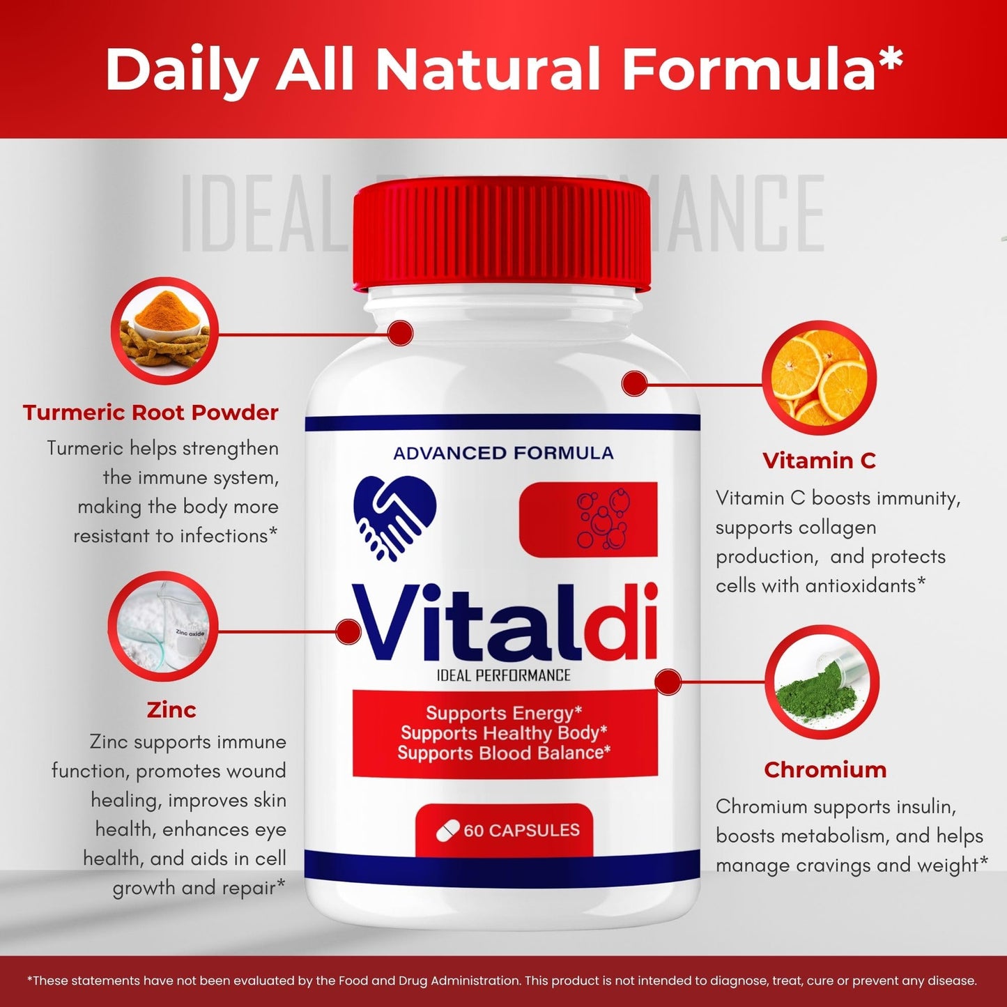 IDEAL PERFORMANCE Vitaldi Advanced Blood Formula Capsule, 300 Count
