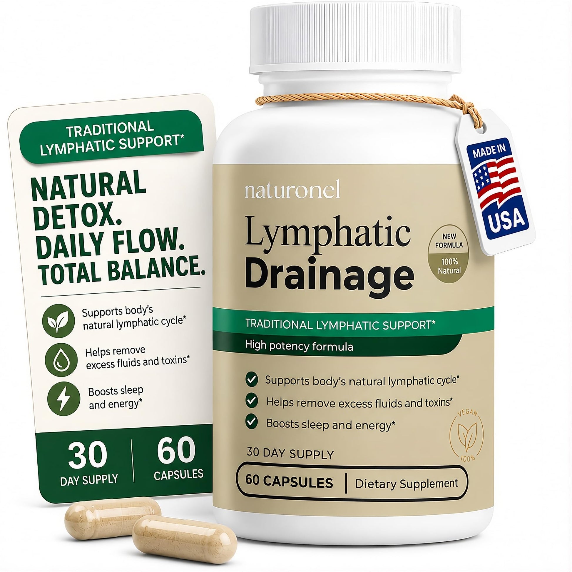 Naturonel Lymphatic Drainage Supplement Capsule 60 Count
