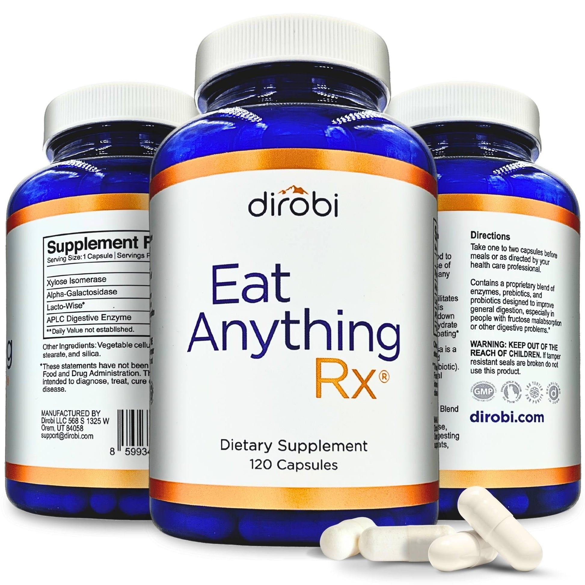 Dirobi Eat Anything Rx Xylose Isomerase Enzyme Capsule, 30 Capsules