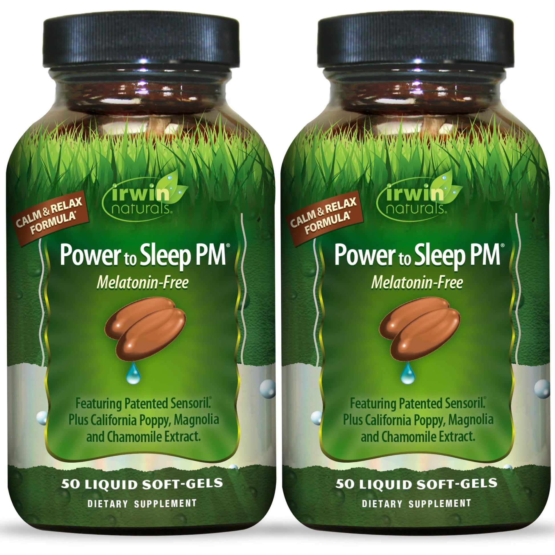 Irwin Naturals Power to Sleep PM Melatonin-Free – Natural Sleep Support with Ashwagandha, Magnesium, GABA & L-Theanine – Promotes Calm Mind, Restful Sleep & Well-Being, 100 Softgels