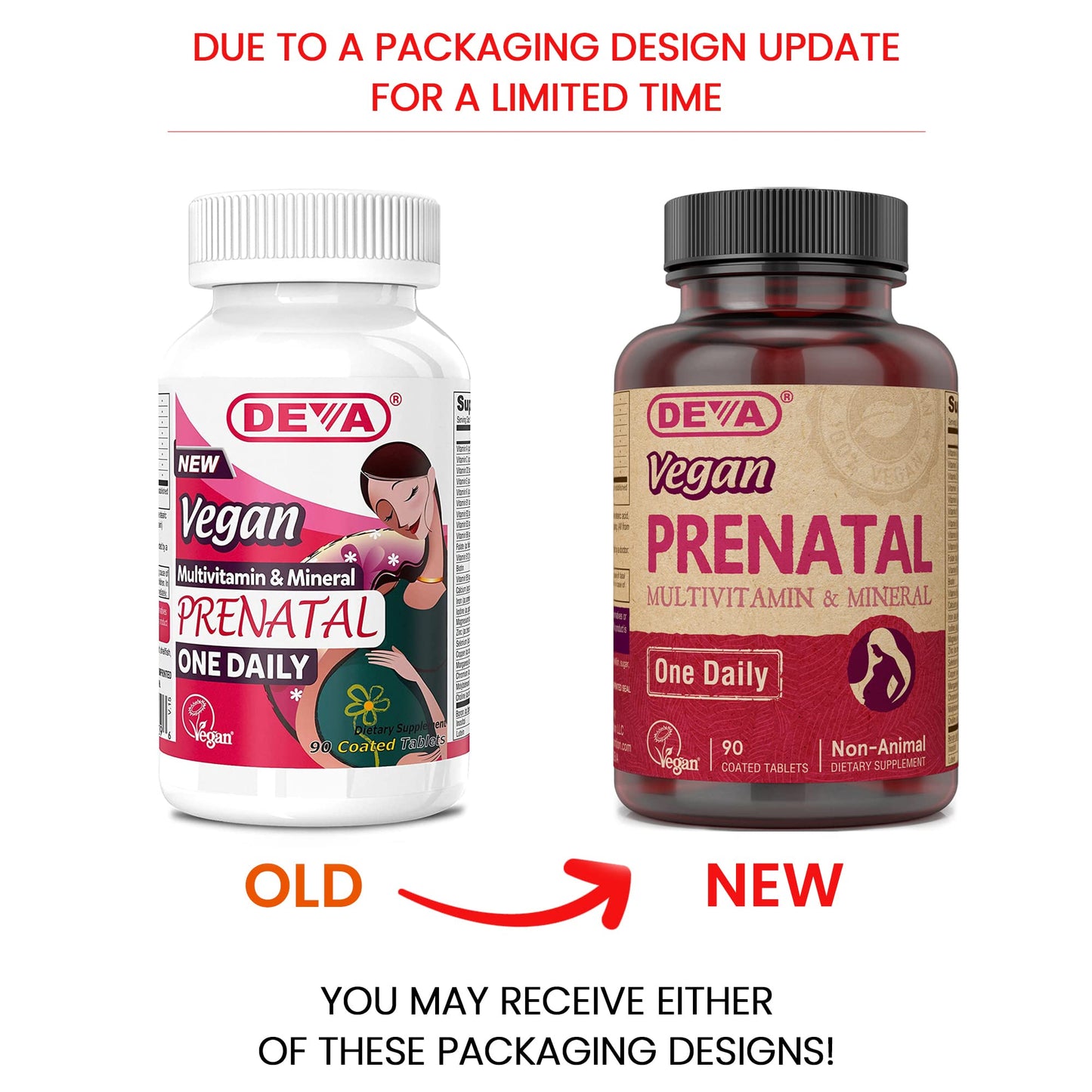 DEVA Vegan Prenatal Multivitamin and Mineral Supplement Tablets 90 Count