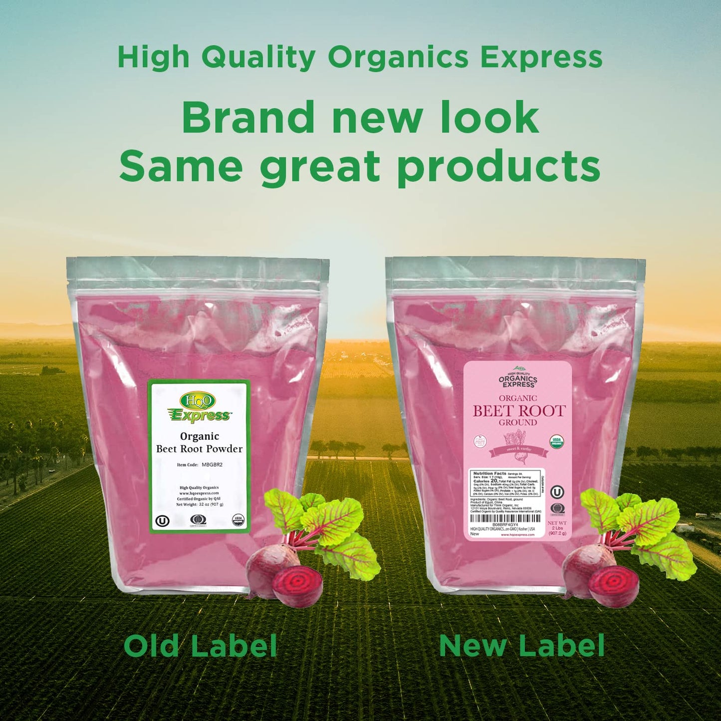 HQO Organic Beetroot Powder, 34 oz