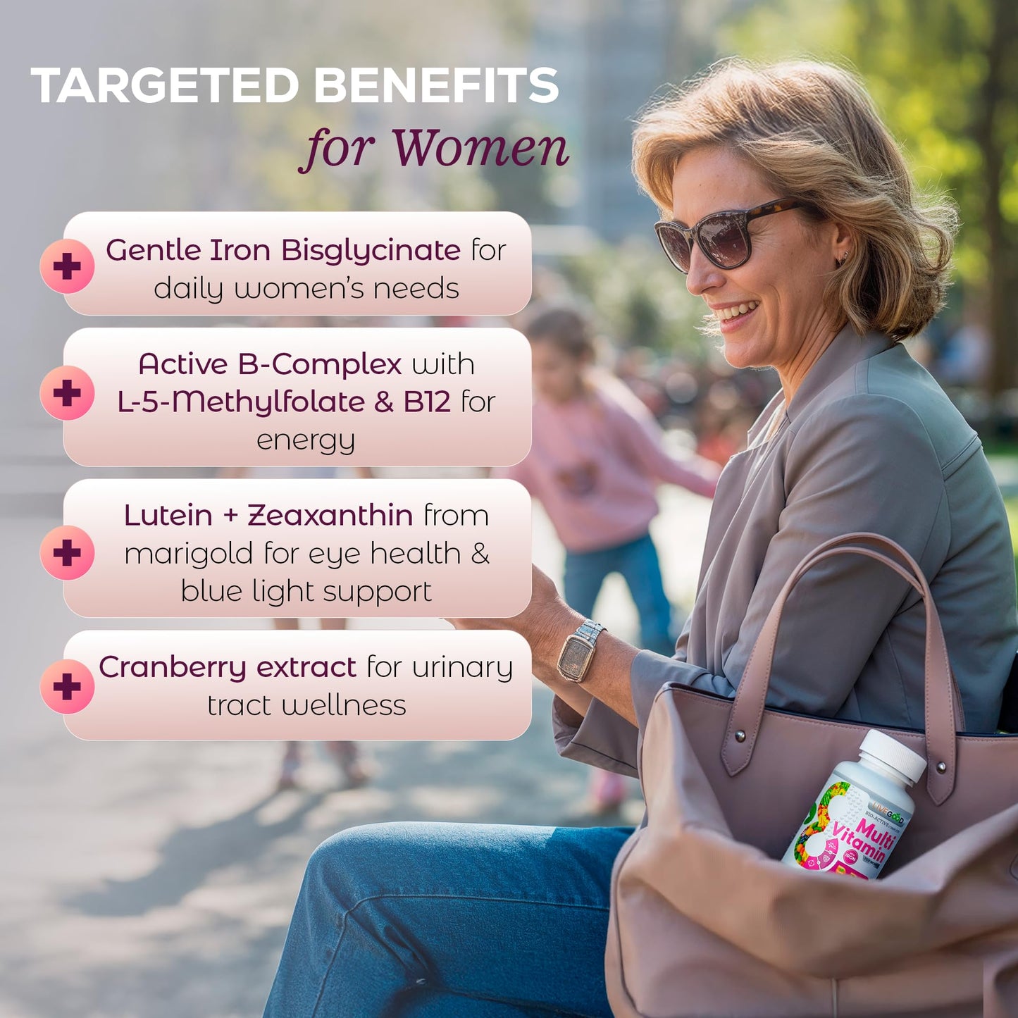 LIVEGOOD Bio-Active Complete Multivitamin for Women with Iron 60 Capsules