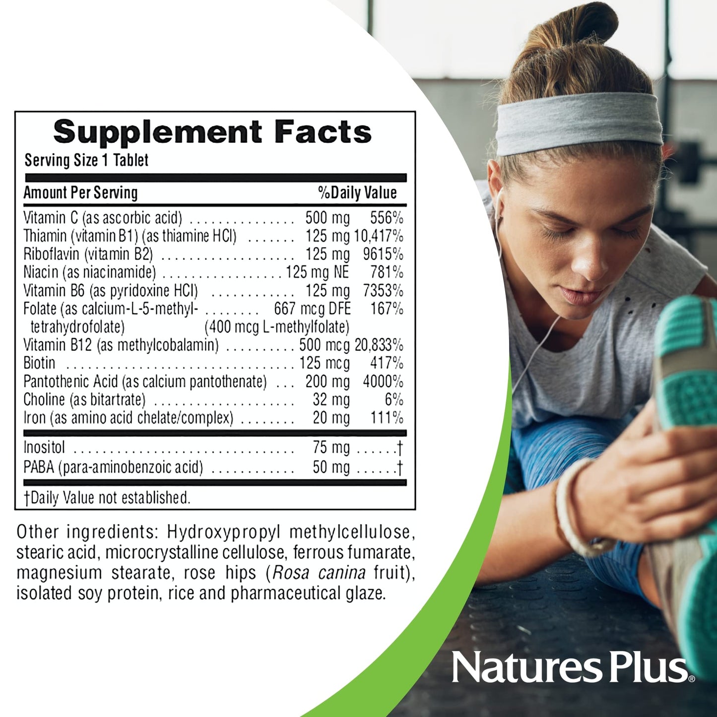 NaturesPlus Ultra-Stress with Iron Sustained Release Tablets, 30 Count