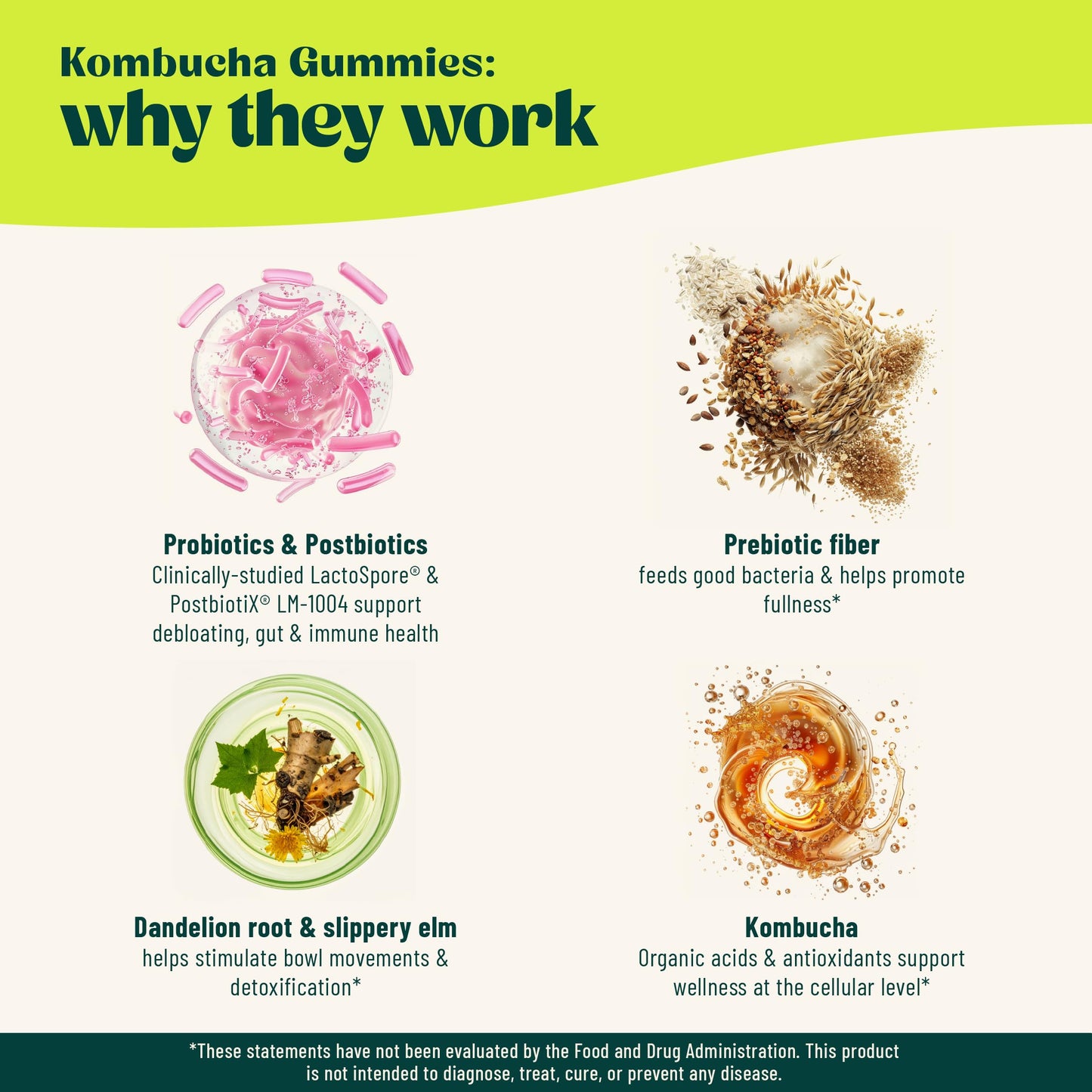 BoochBod Probiotic Kombucha Gummy 120 Gummies