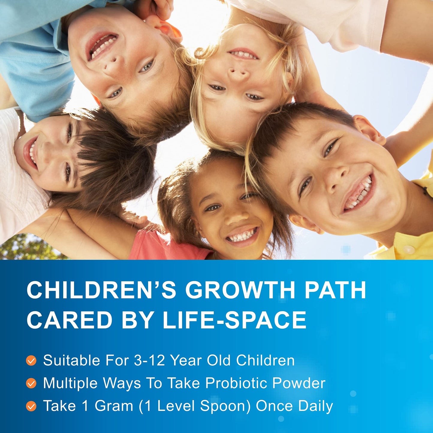 Life-Space Probiotic for Children 3-12 Years, 10 Billion CFU & Multi Strain, Improve Appetite for Relieve Picky, Boost Digestive Health & Immune, Support Children's Overall Health Powder 2.12 oz