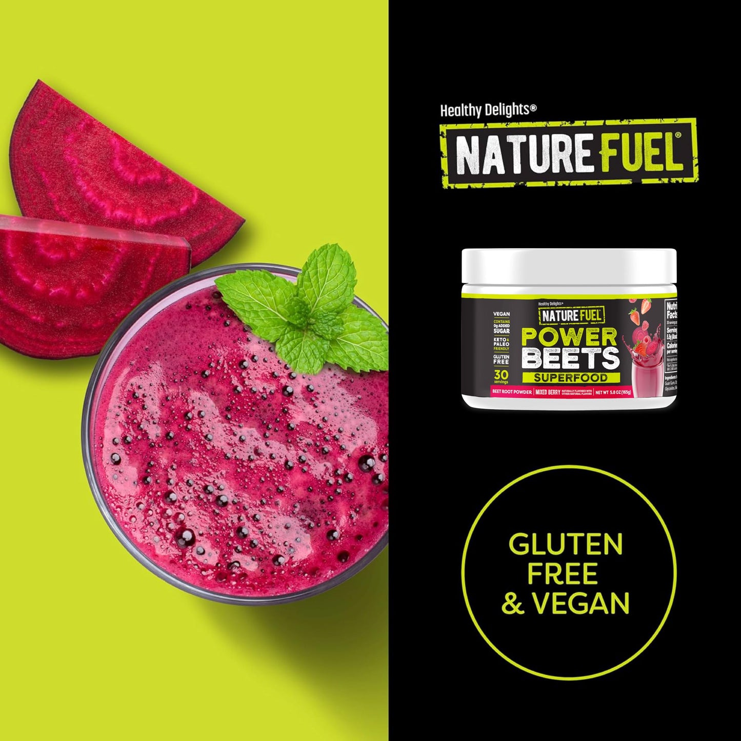 SlimFast Healthy Delights Nature Fuel Power Beets Powder 5.8 Ounce