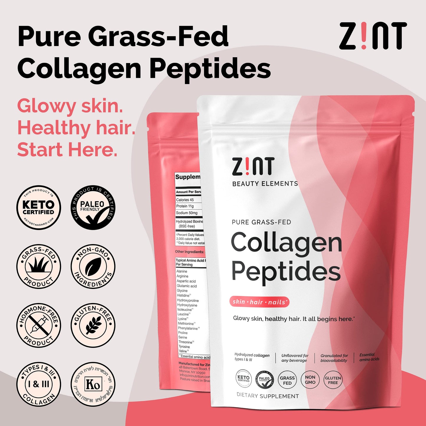 Zint Collagen Hydrolysate Powder 10 Oz