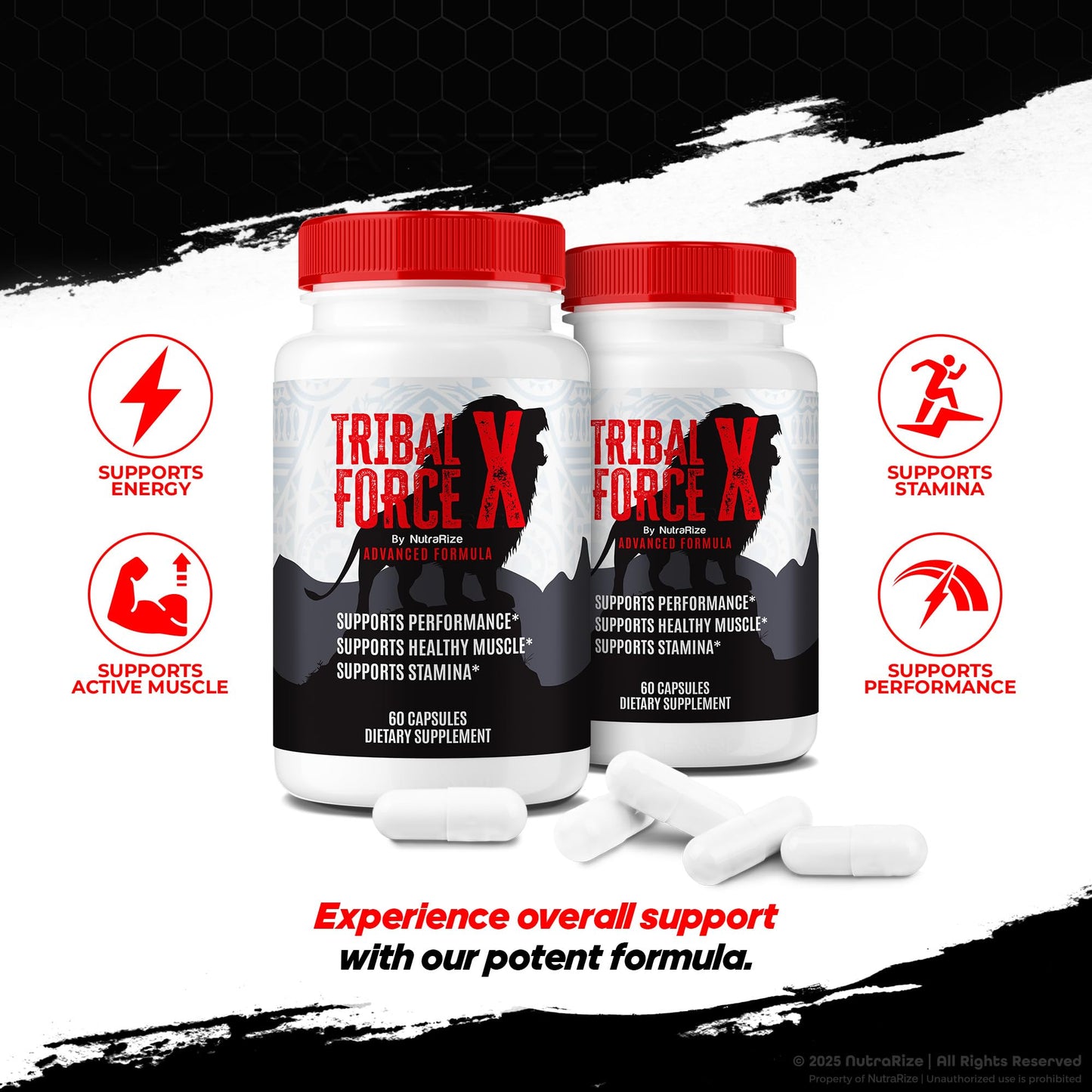 NutraRize Tribal Force X Capsules, 180 Capsules