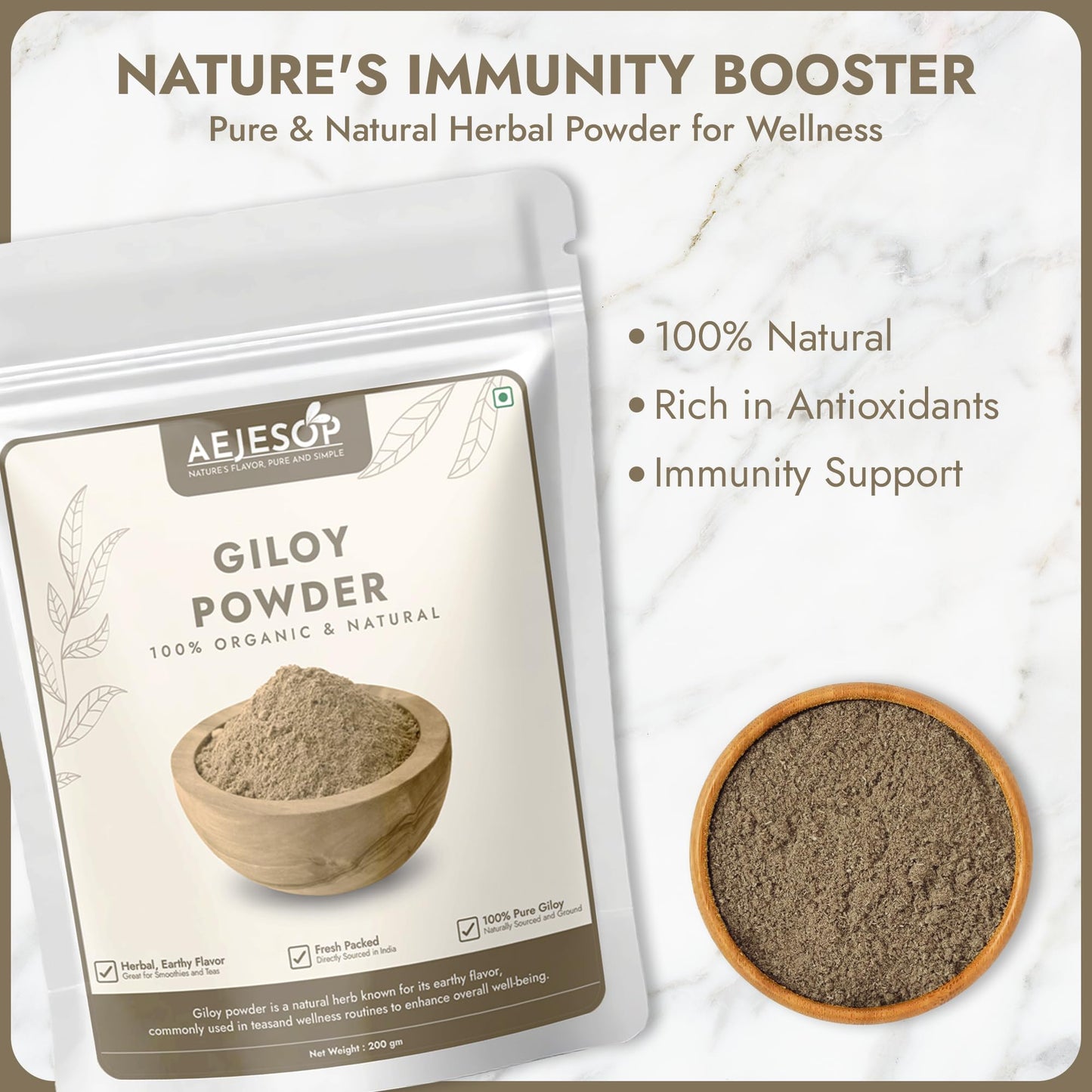 AEJESOP Giloy Powder (Guduchi Stem Powder) 7 oz