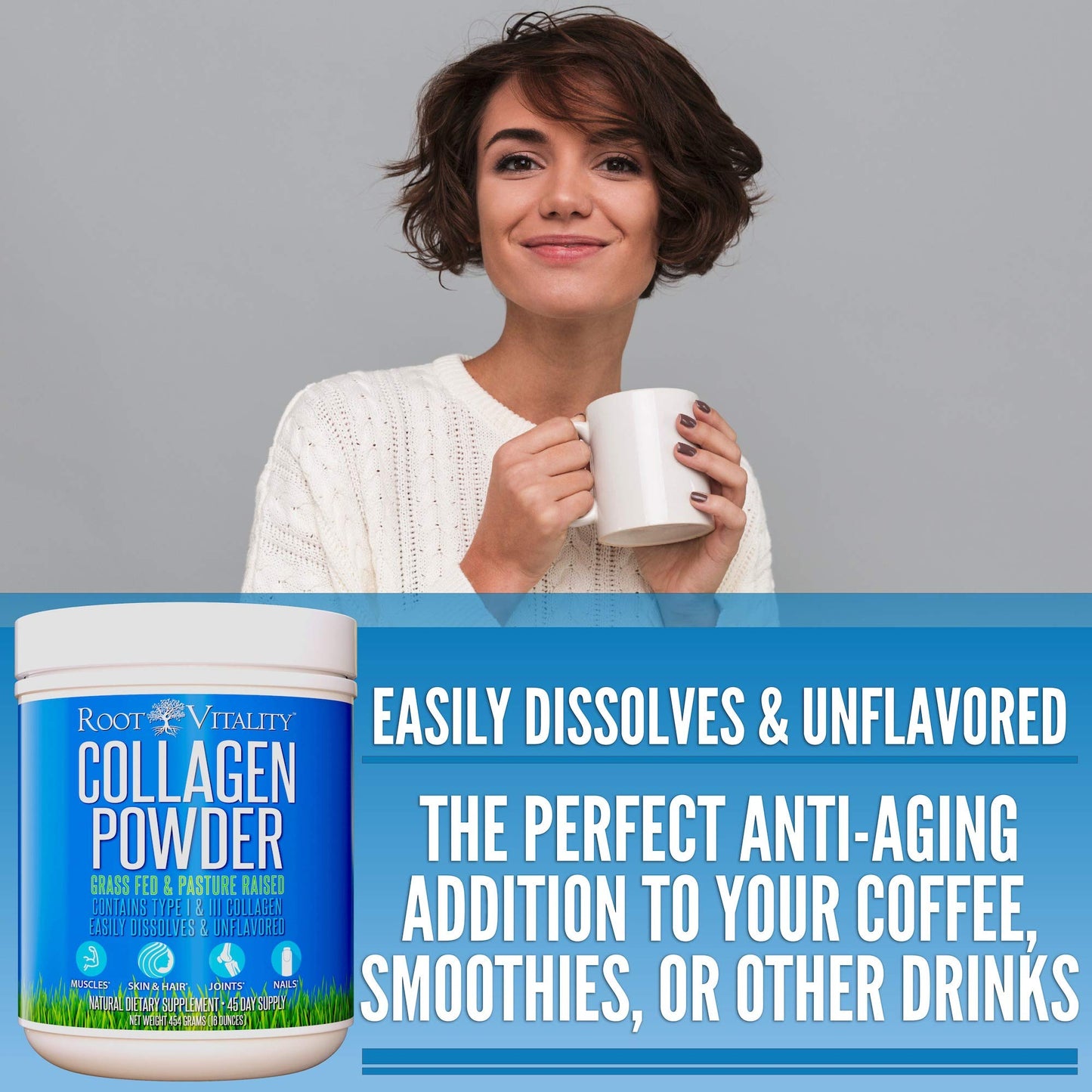 Root Vitality Collagen Peptides Powder 10.5 oz