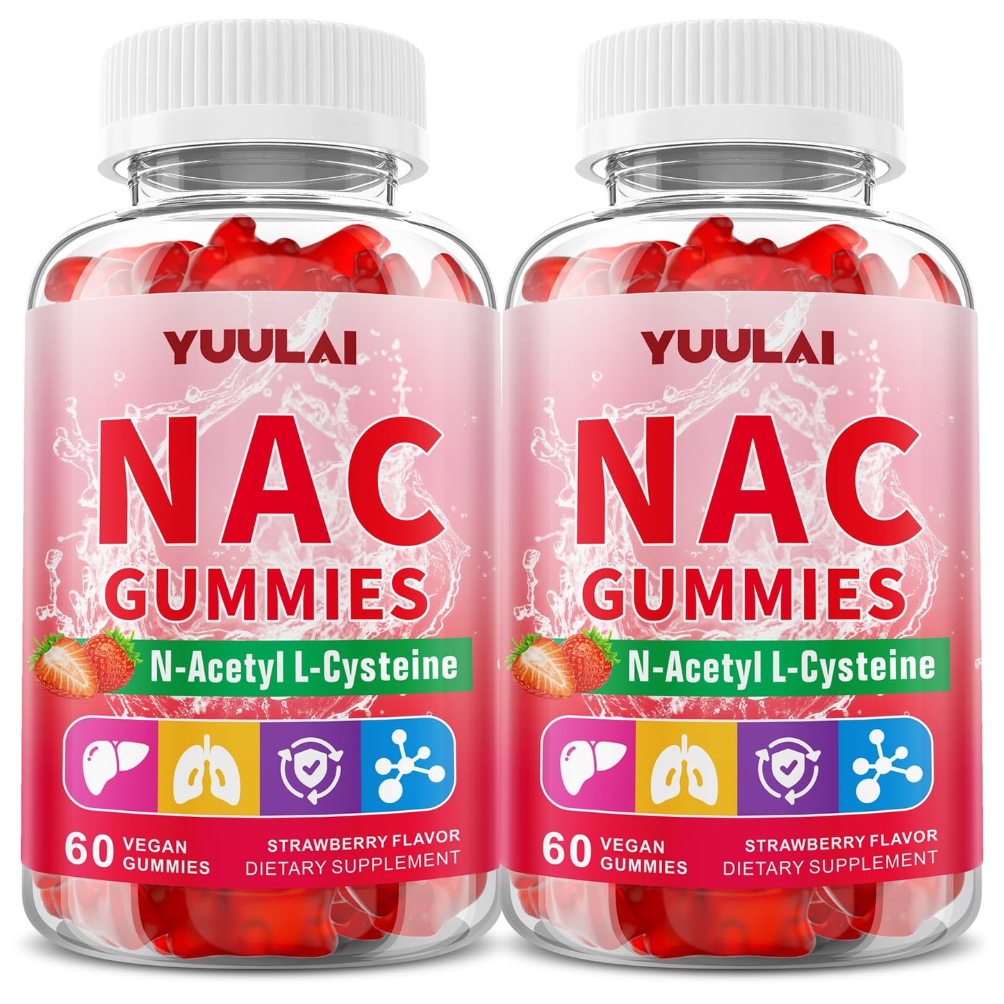 YUULAI N-Acetyl Cysteine Gummies 1000mg, 120 Count