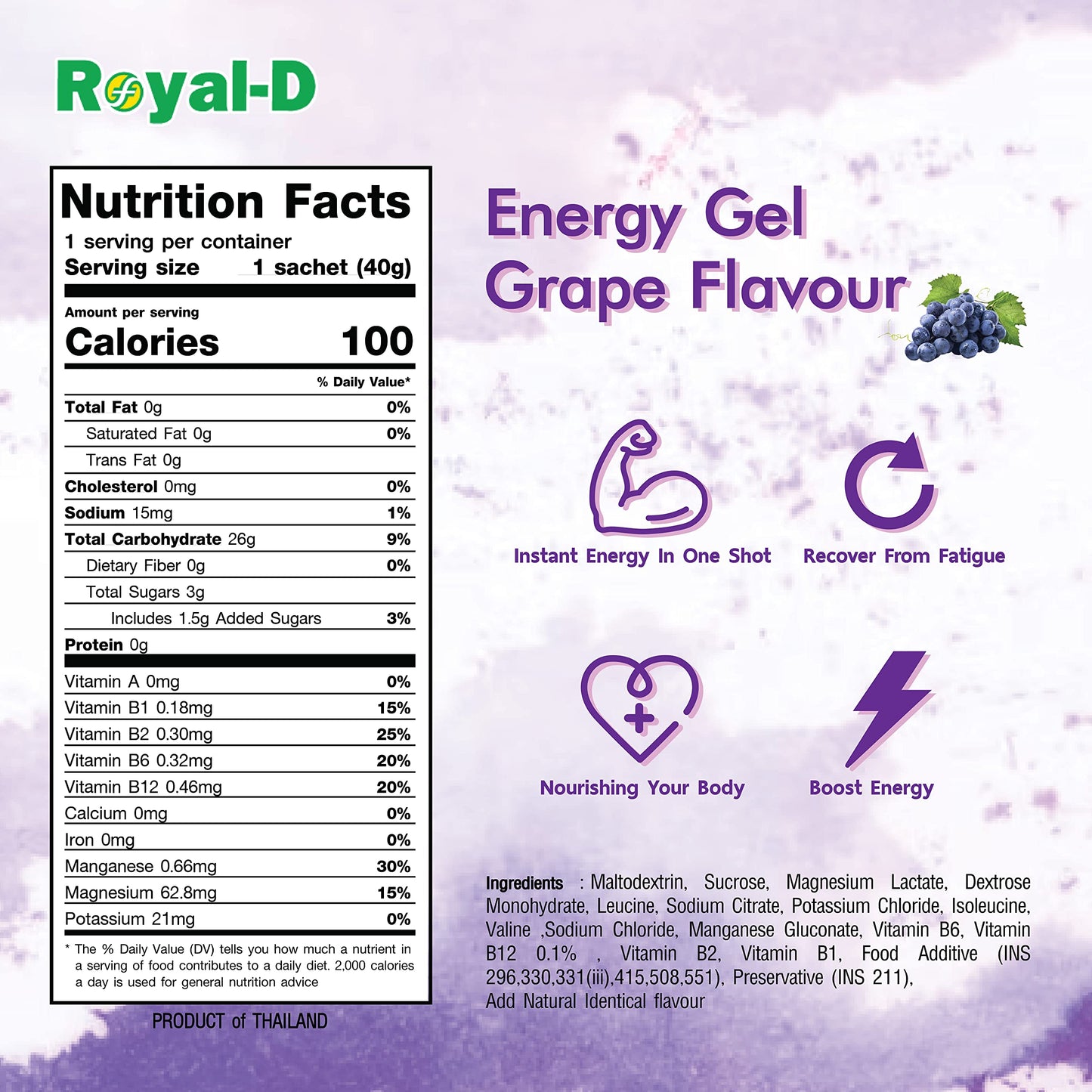 Royal-D Energy Gels for Running, 28.2 oz