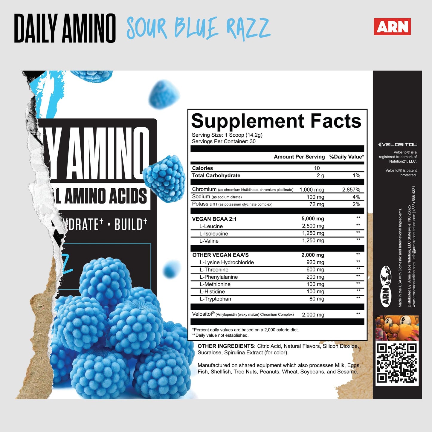 Arms Race Nutrition Daily Amino Essential Amino Acids Powder 14 Ounce