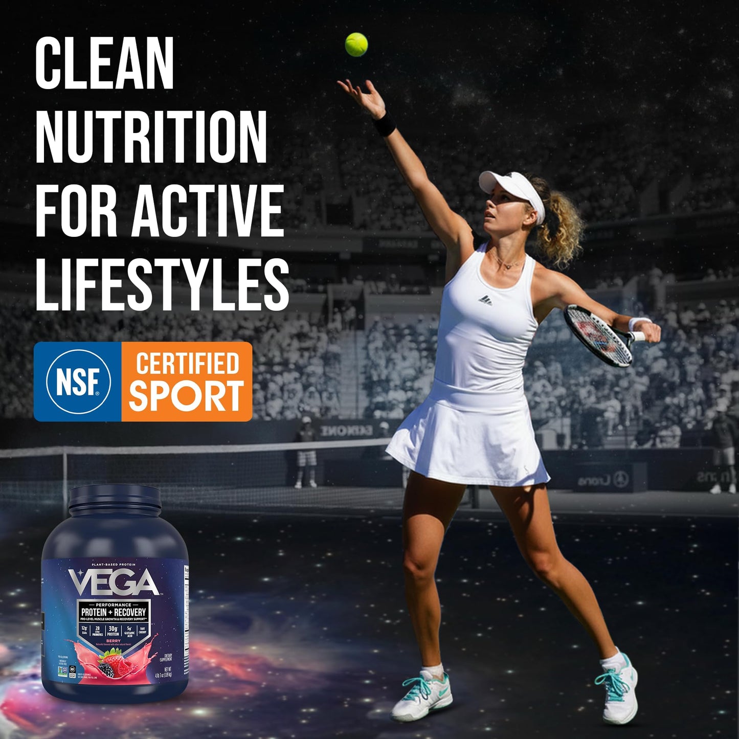 Vega Protein + Recovery Protein Powder Berry, 64 Servings
