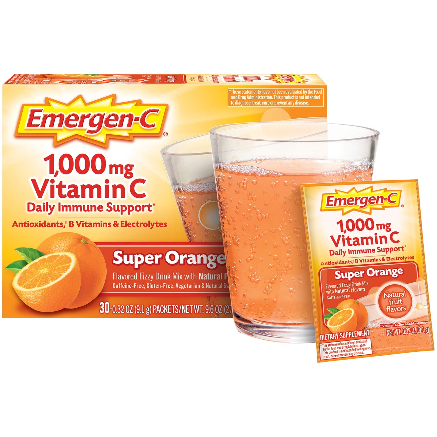 Emergen-C 1000mg Vitamin C Powder for Daily Immune Support, Powder, 36 Count