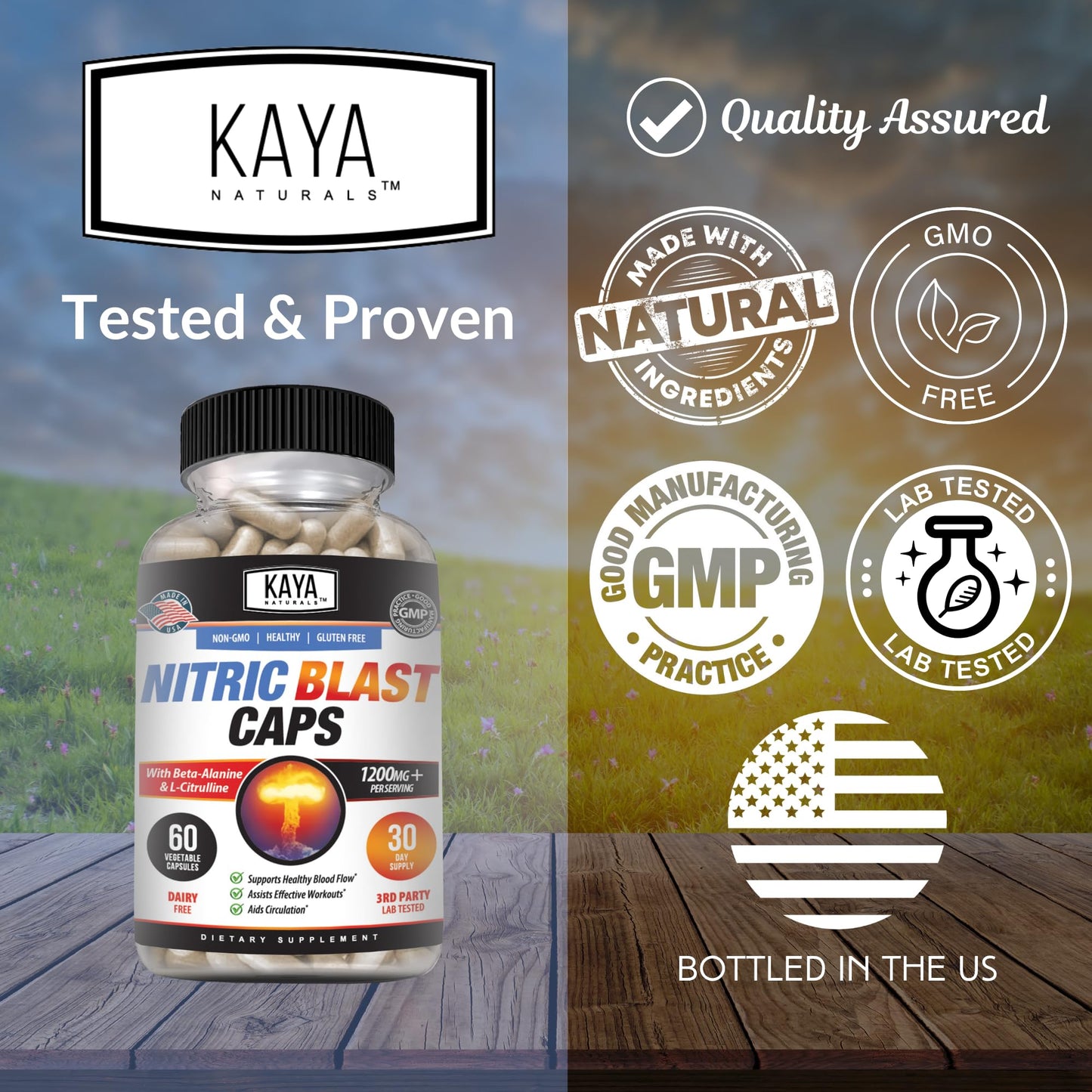 Kaya Naturals Nitric Blast Capsule 60 Count