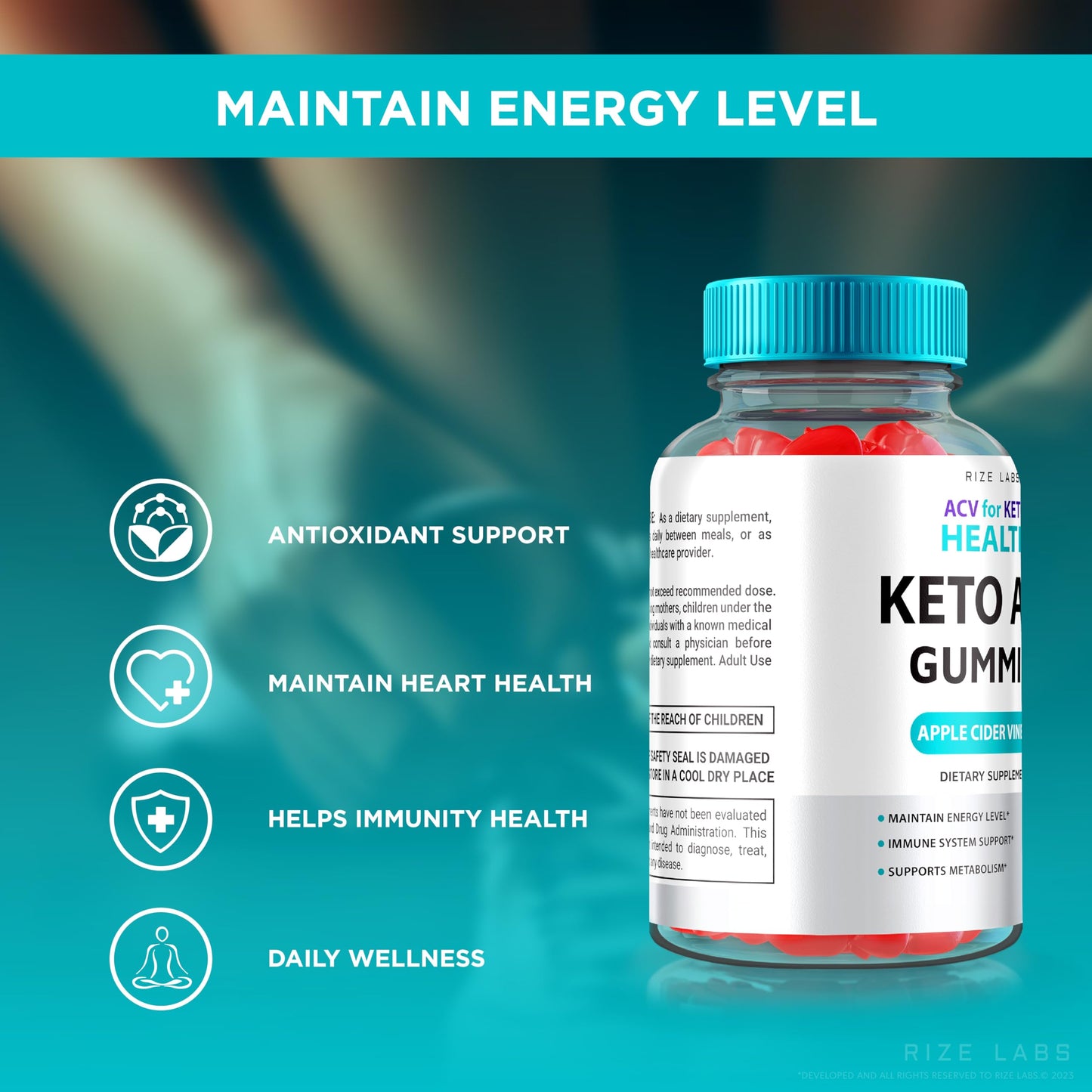 Rize Labs ACV for Keto Health Gummies 60 Count
