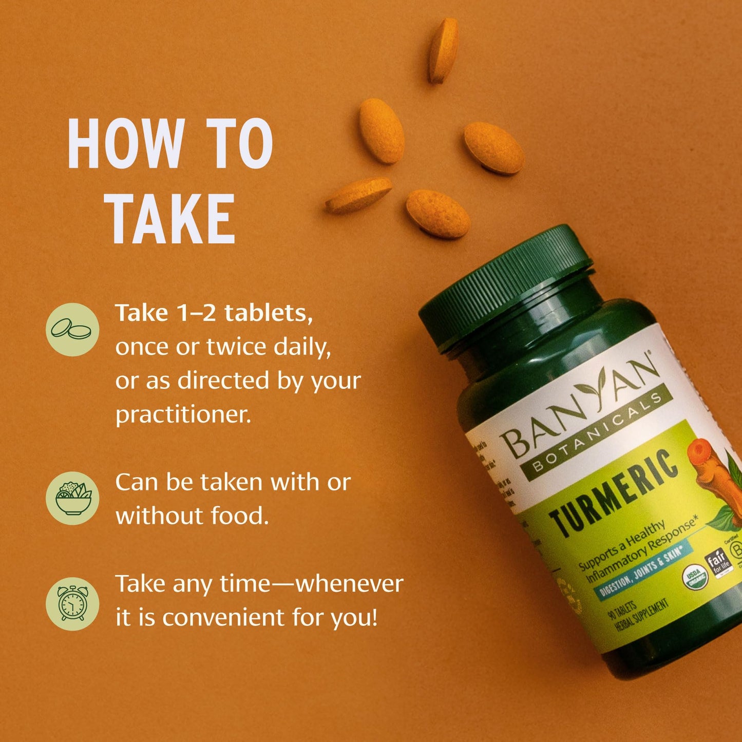 Banyan Botanicals Organic Turmeric Tablets 90 Tablets